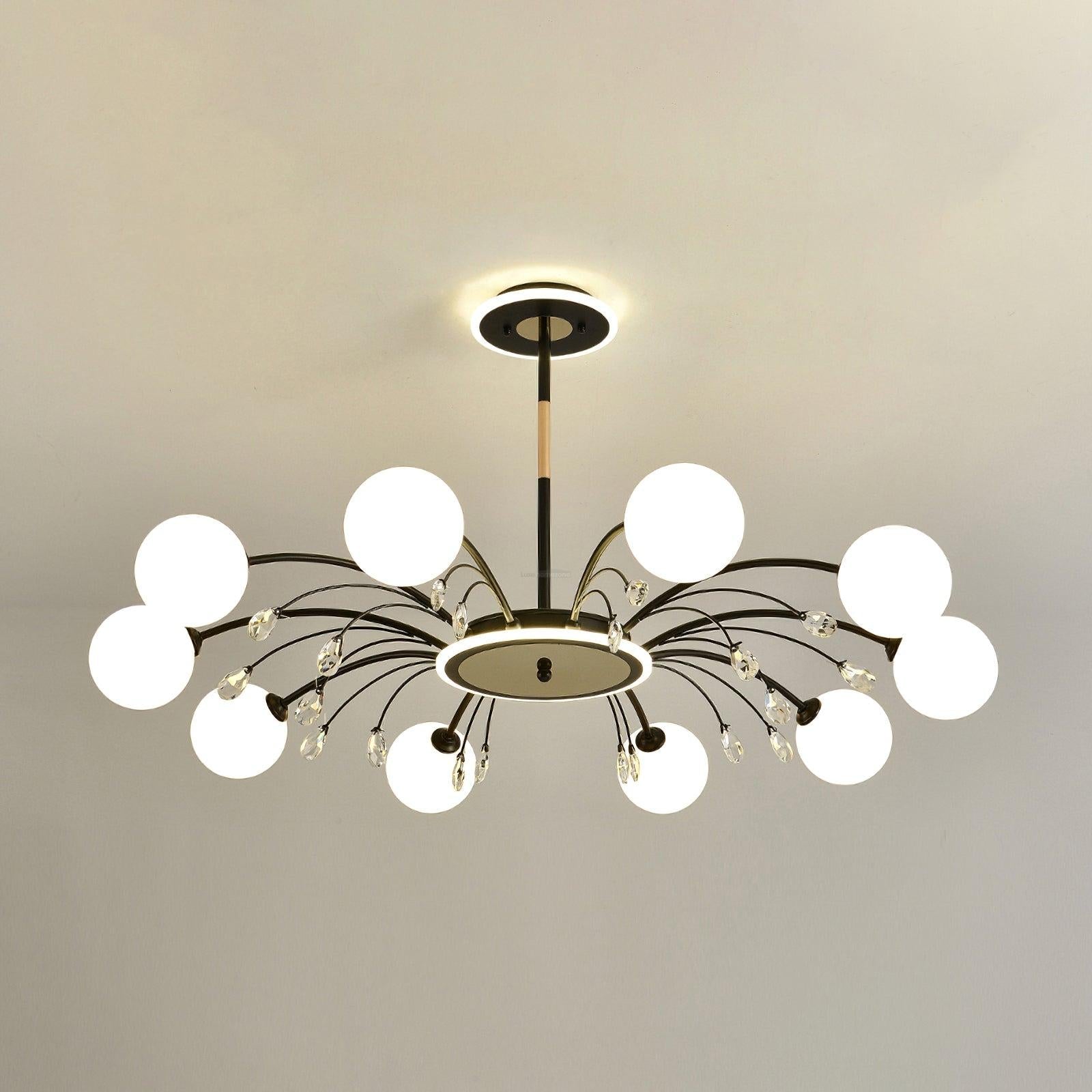 Glamorous Glass Raindrop Chandeliers with 6/8/10/12/16 heads - Bend-1-Luxehomezone