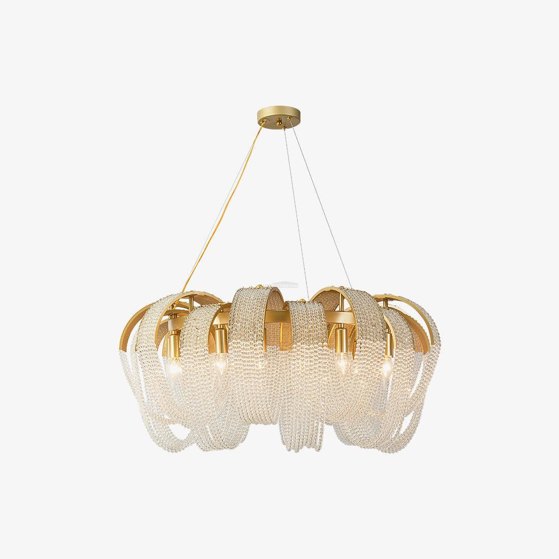 Mesh Crystal Chandelier with 1/6/9 heads - Crystals-1-Luxehomezone