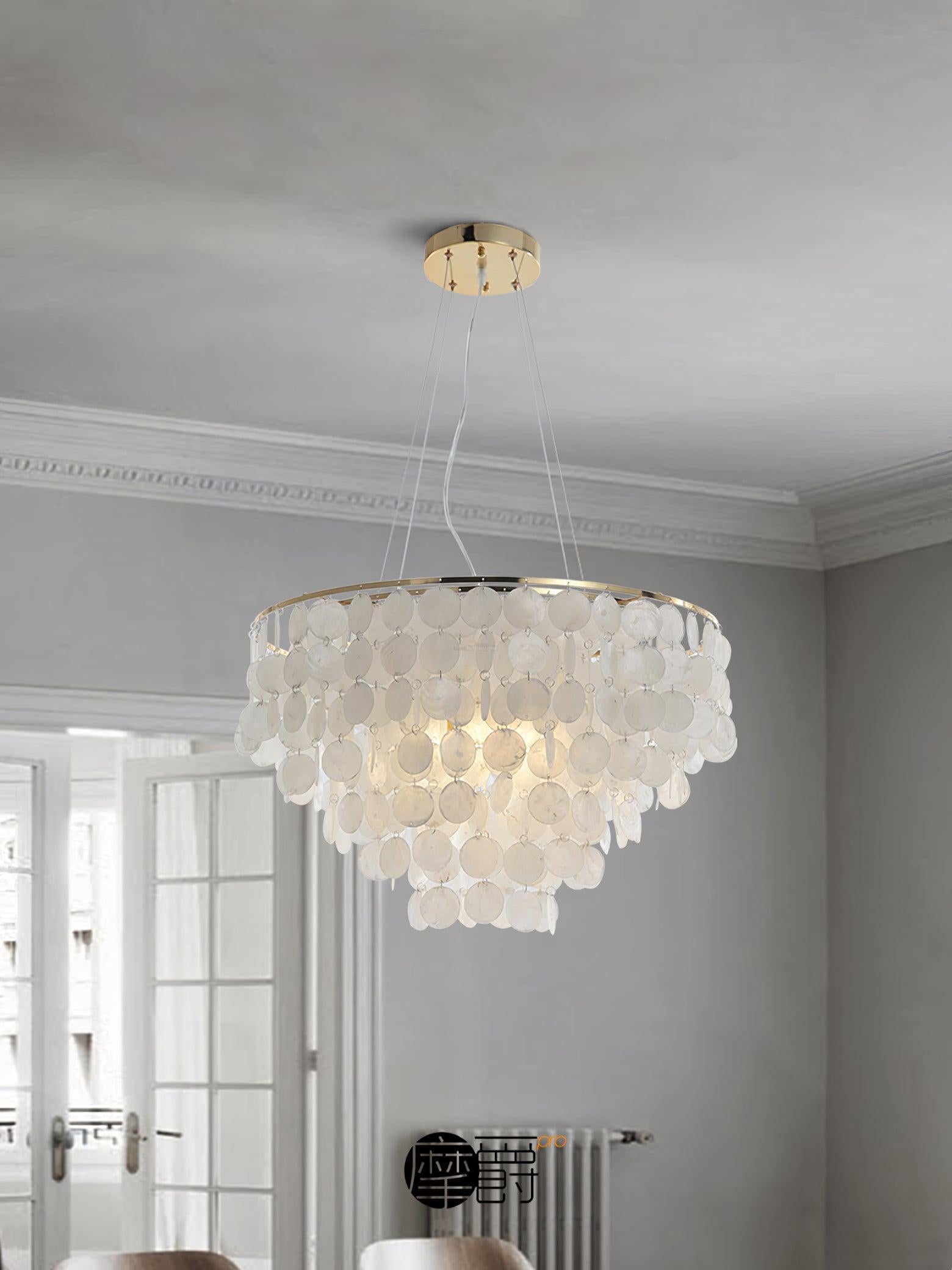 Shell Wind Chime Chandelier ∅ 19.7″ - Luxehomezone