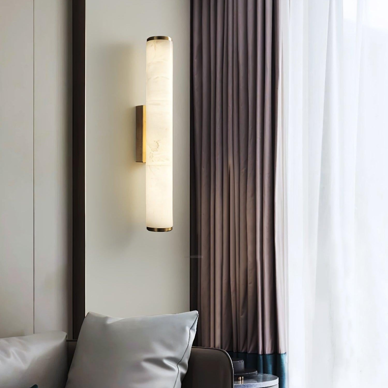 Callisto Wall Sconce Alabaster - Alabaster, Alabaster Wall Lamp-1-Luxehomezone