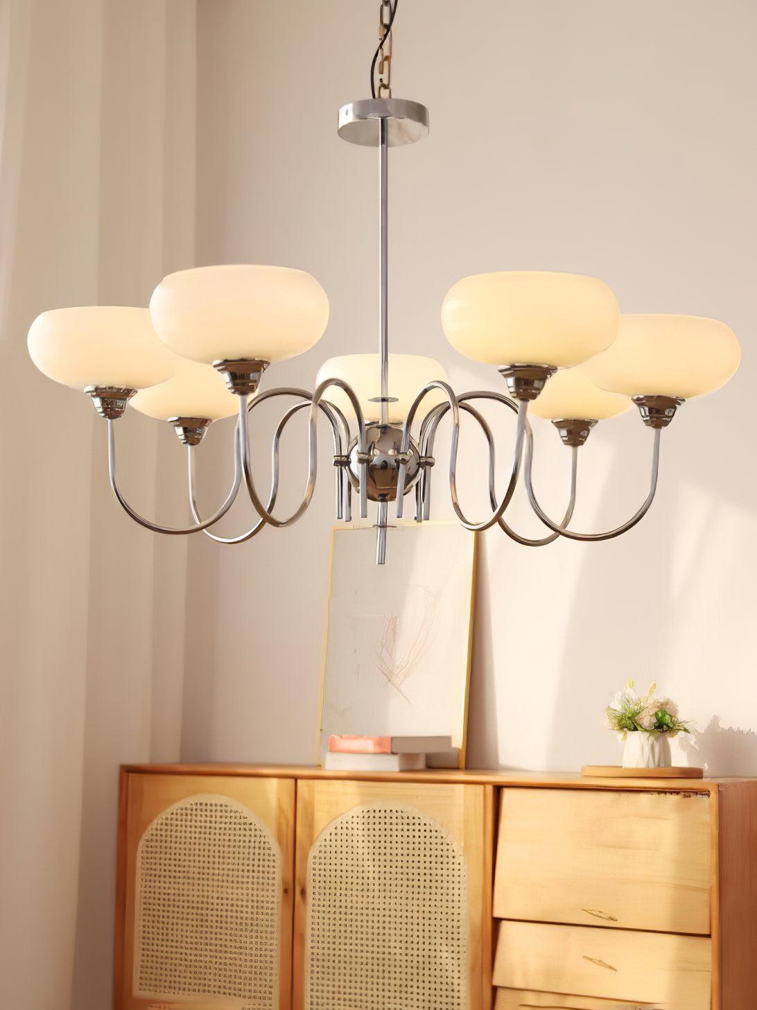 Creamy Persimmon Chandelier - Glass Chandelier, Persimmon-1-Luxehomezone