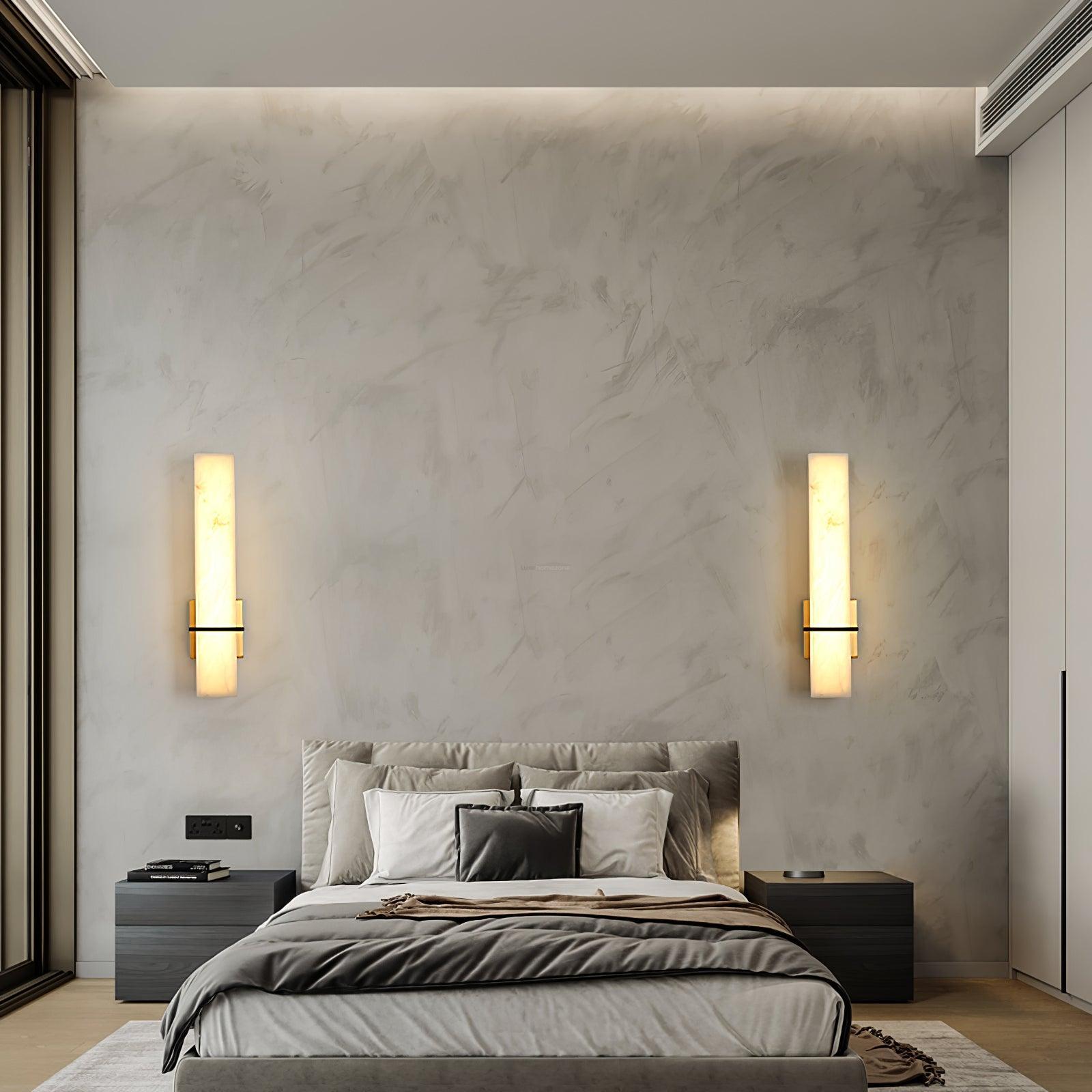 Milan Alabaster Wall Sconce Style A - Alabaster, Alabaster Wall Lamp-1-Luxehomezone