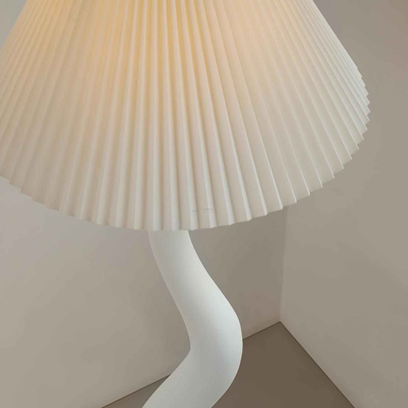 Twisted Pleated Floor Lamp ∅ 17.7″ - Fabric-1-Luxehomezone