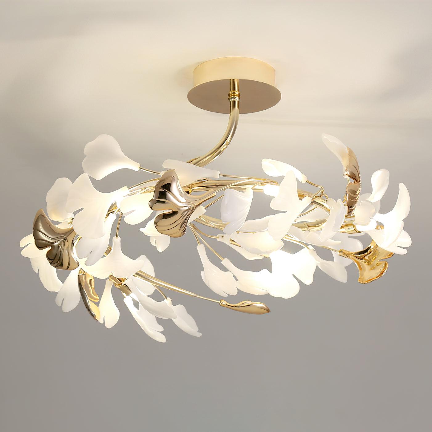 Gingko Rotating Style Ceiling Lamp - Gingko, Gingko Chandelier, Semi Flush Mounts-1-Luxehomezone