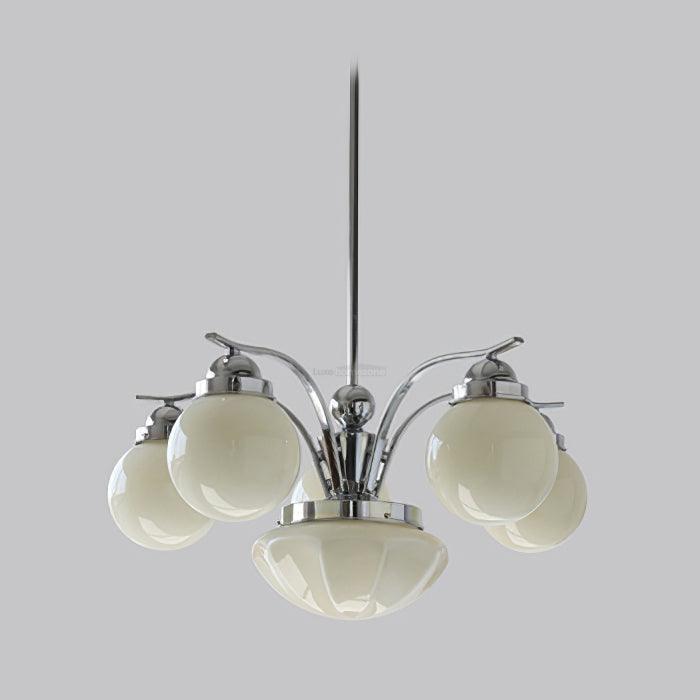 Ryttenberg Glass Chandelier with 4/6 heads - Bend, Marshmallow Chandelier-1-Luxehomezone