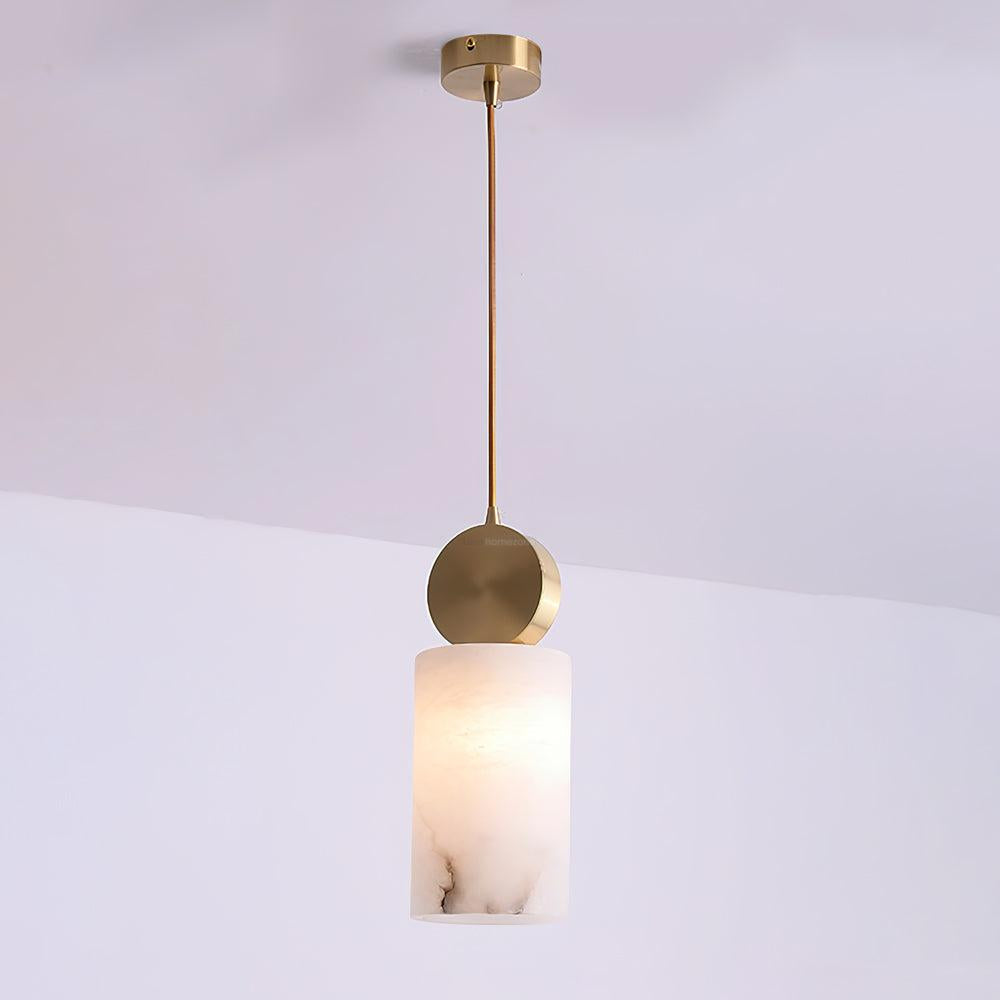 Etruscan Alabaster Marble Pendant Light - Alabaster, Alabaster Pendant-1-Luxehomezone