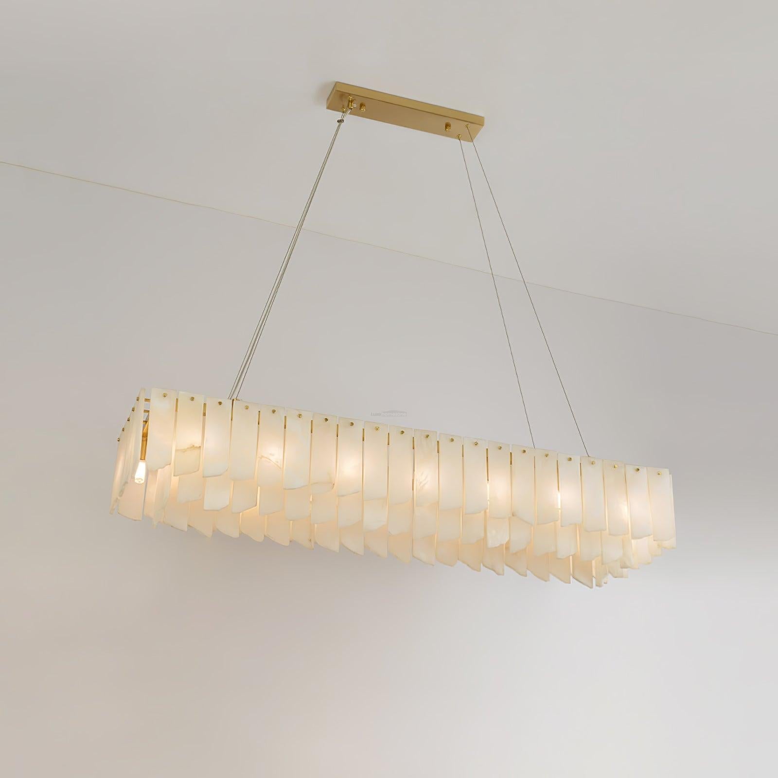 Alabaster Cascade Tiered Chandelier - Alabaster, Alabaster Chandelier-1-Luxehomezone