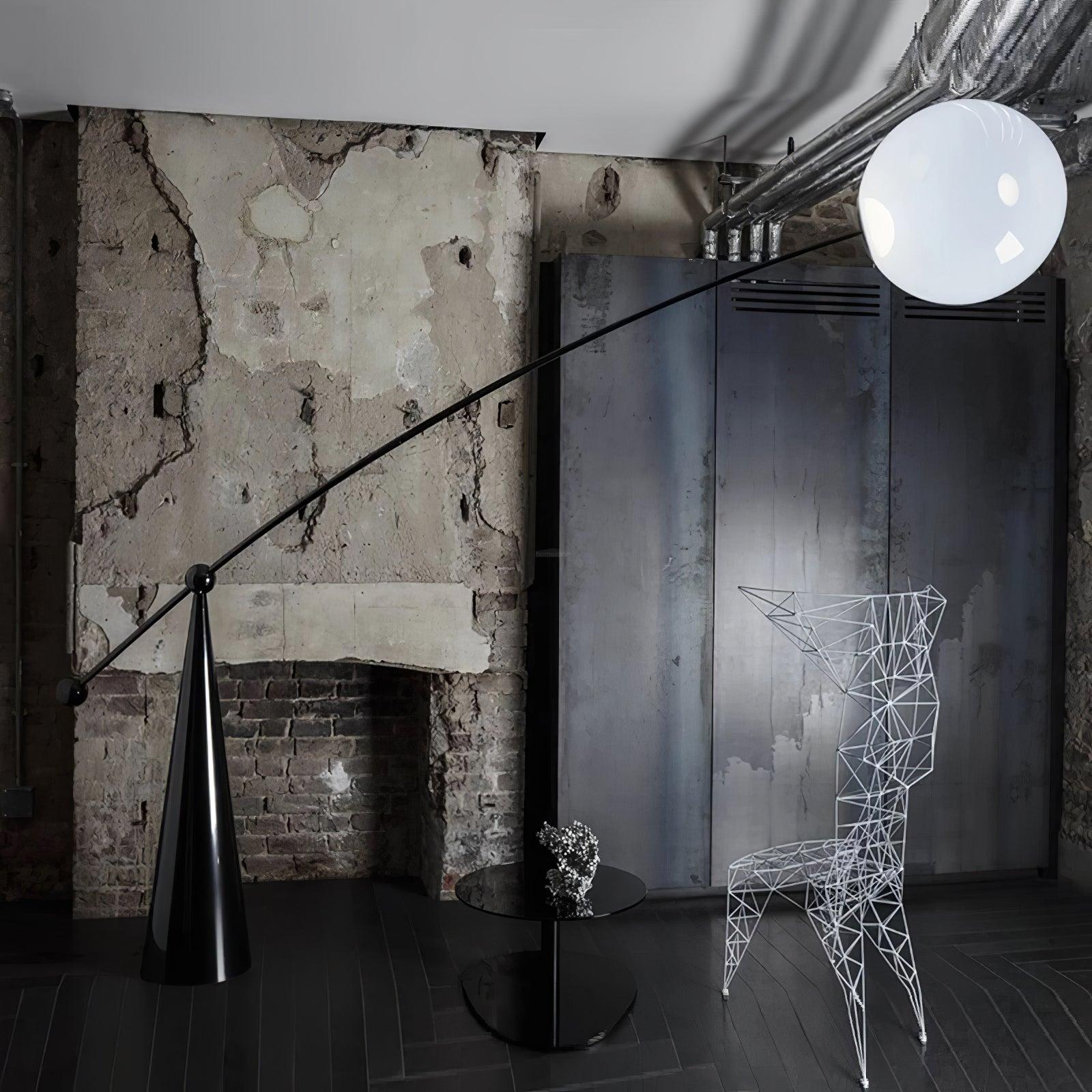 Opal Arc Floor Light - Bent-1-Luxehomezone