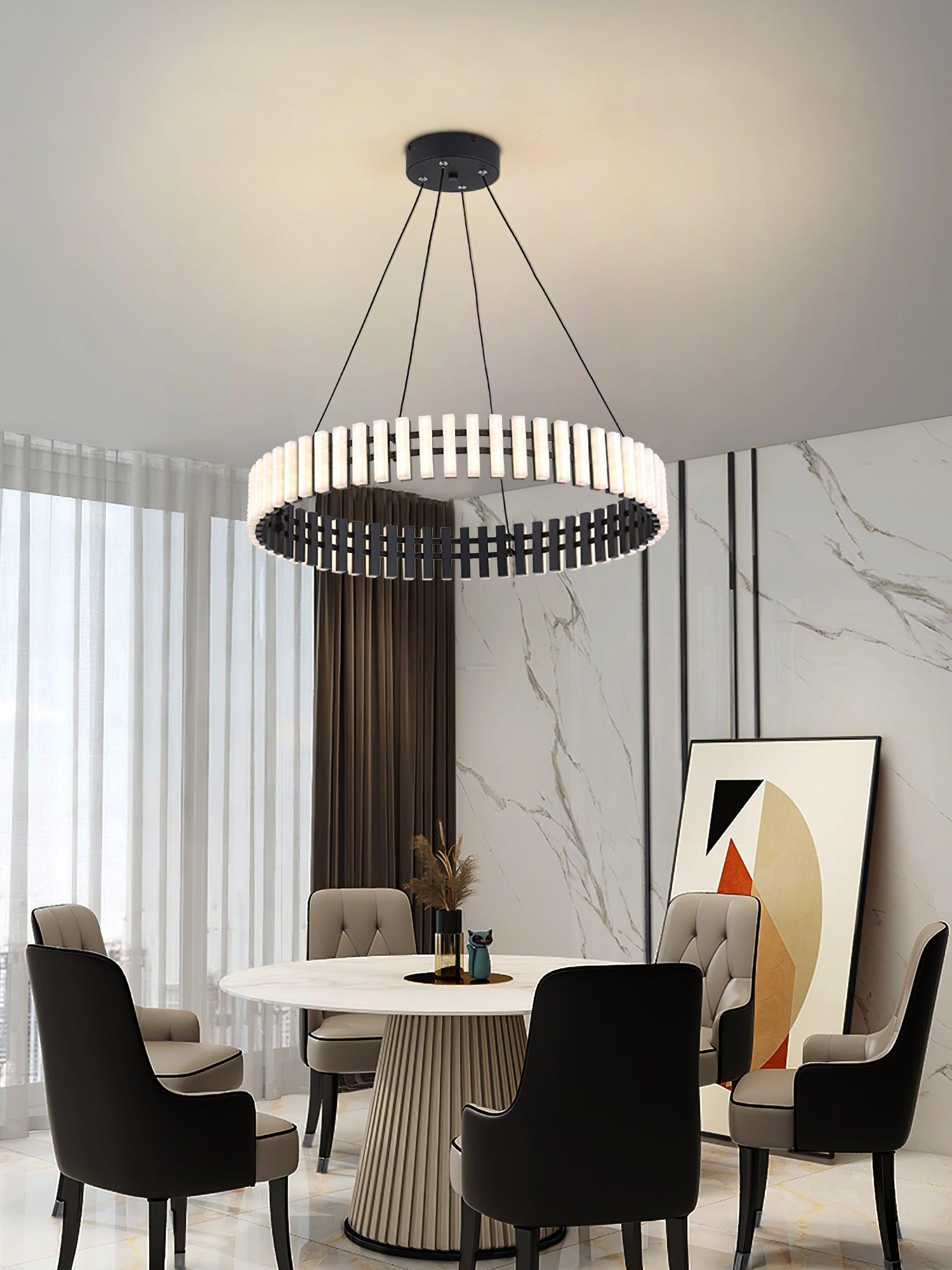 Hanging LED Chandelier ∅ 15.7″ - ring-1-Luxehomezone