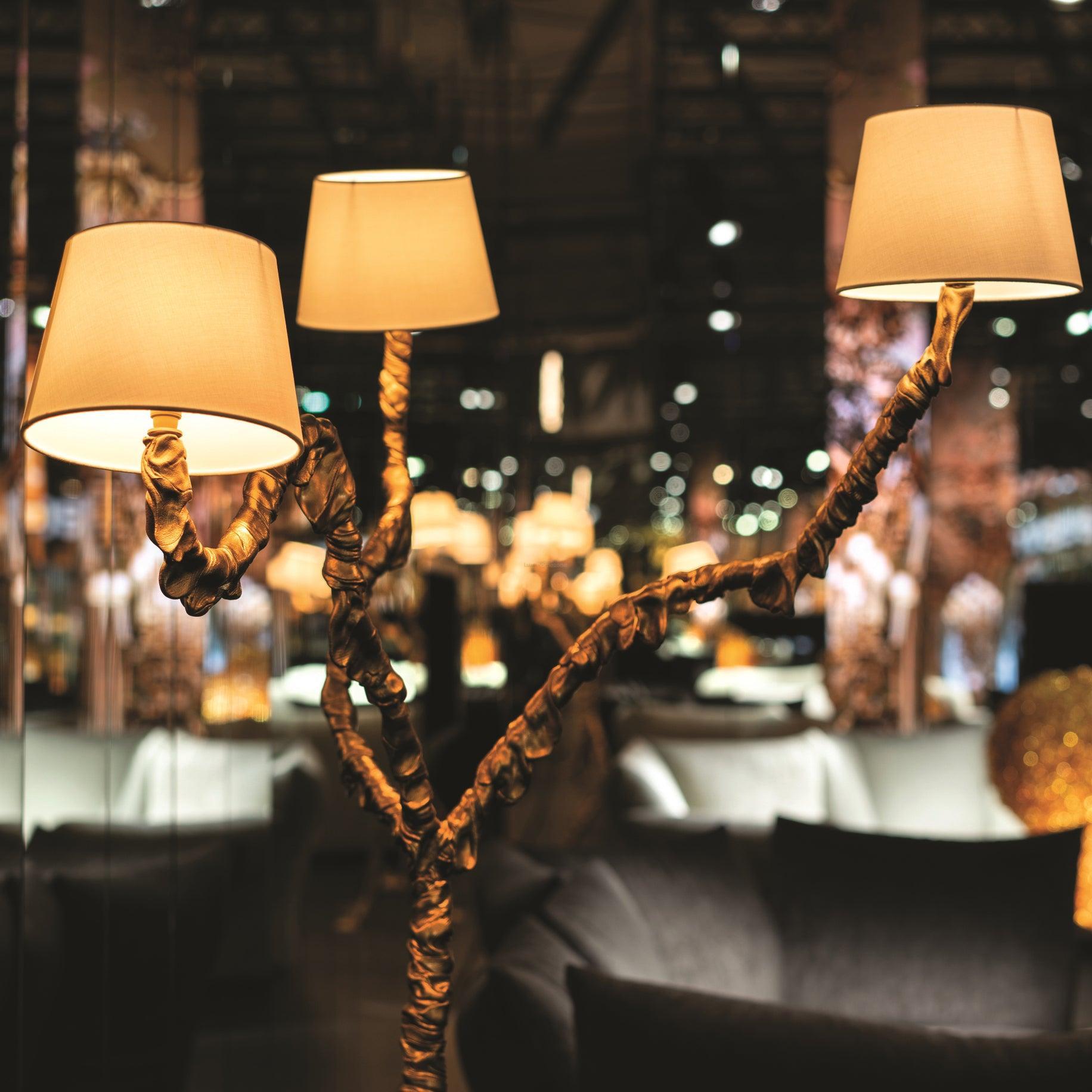 Ines Floor Lamp ∅ 31.5″ - Drapery-1-Luxehomezone