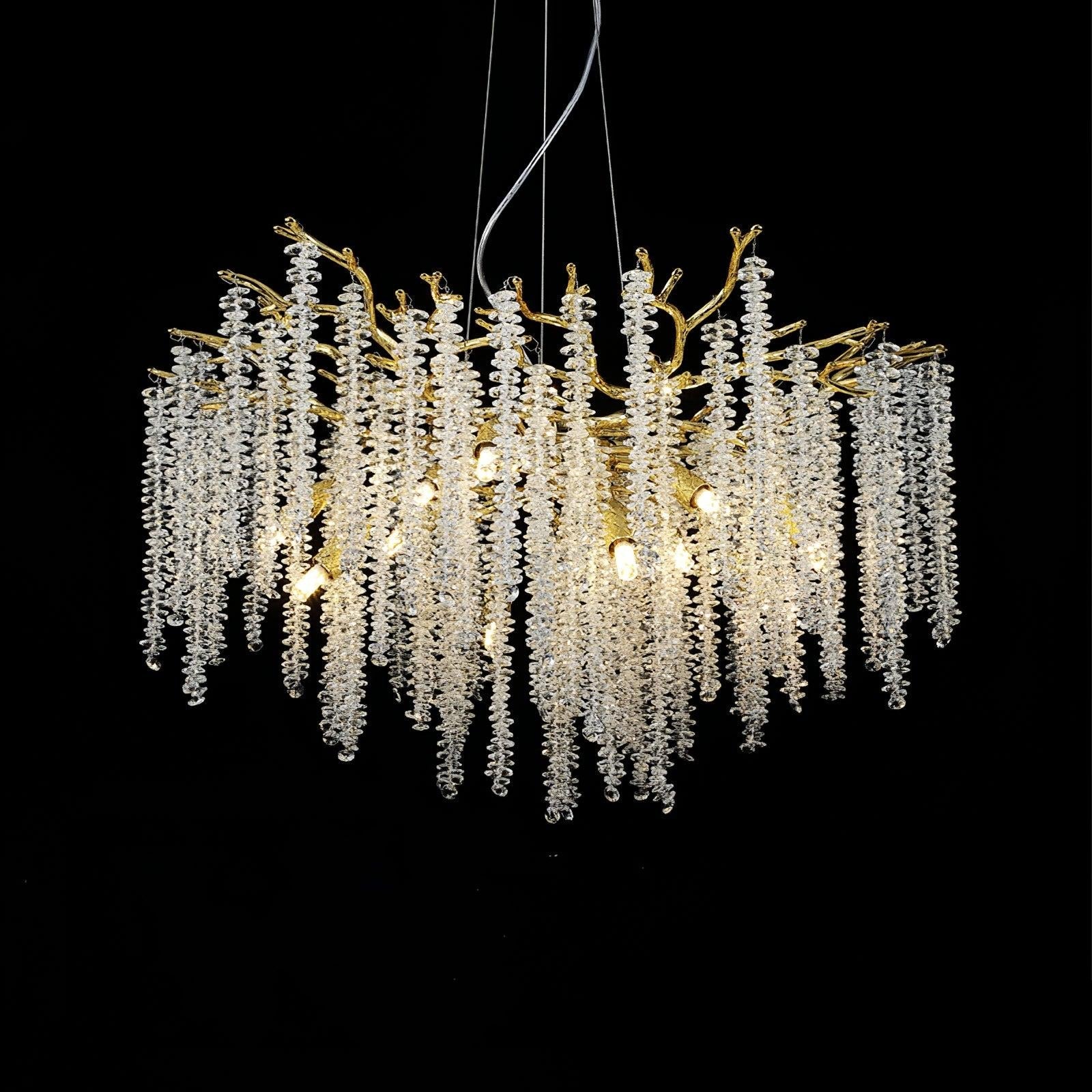 Wisteria Flower Style Crystal Chandelier For Living Room - Luxehomezone