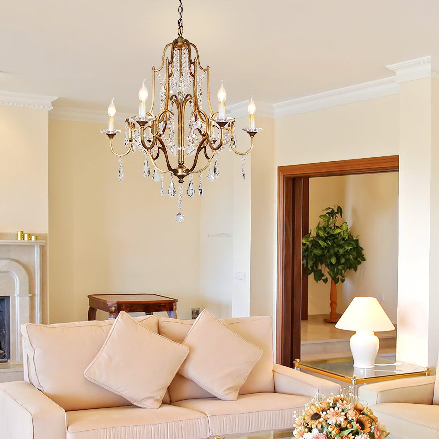 Candle Style Valentina Chandelier with 4/6/12/15 heads - Candle-1-Luxehomezone