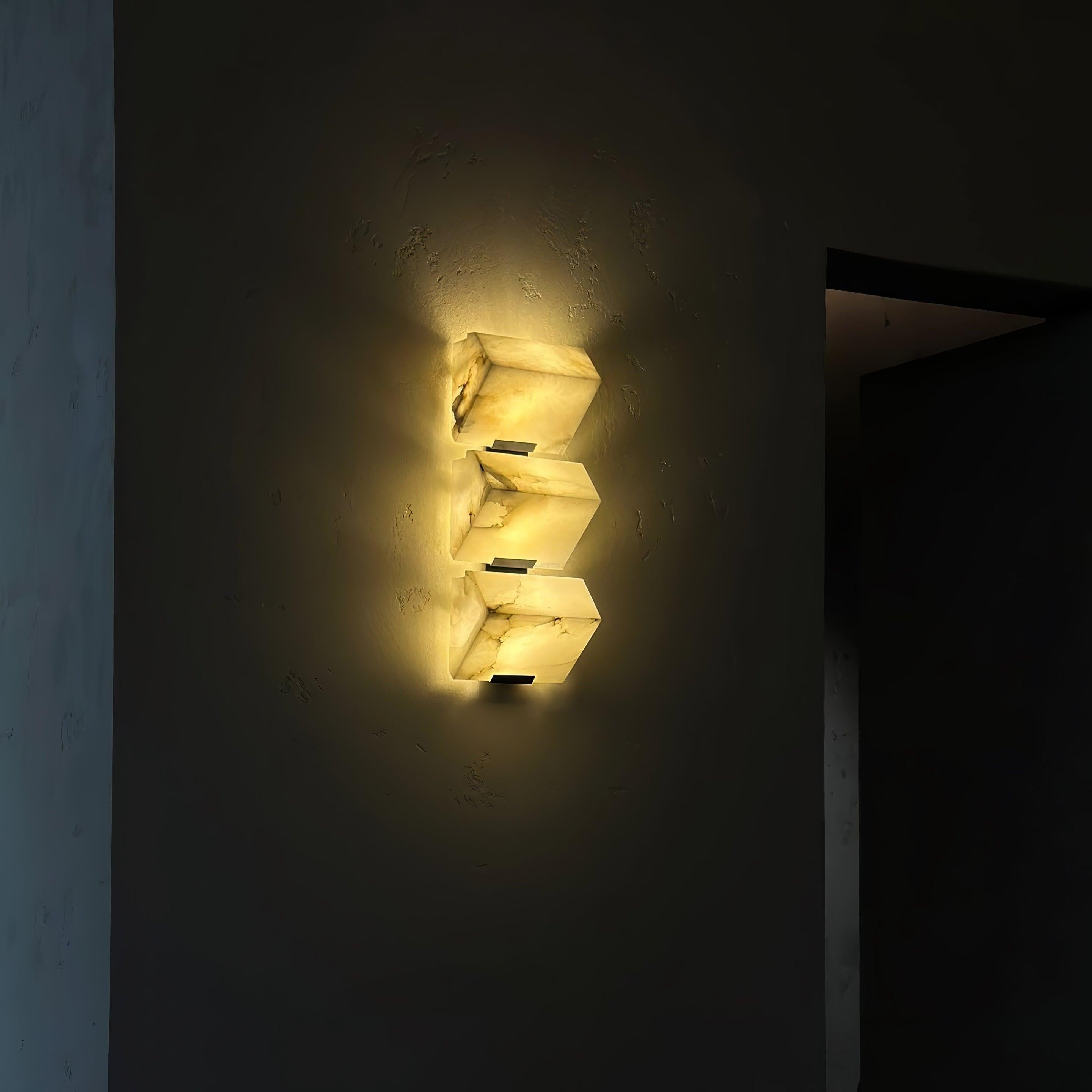 Alabaster Staircase Wall Sconce - Alabaster, Alabaster Wall Lamp-1-Luxehomezone