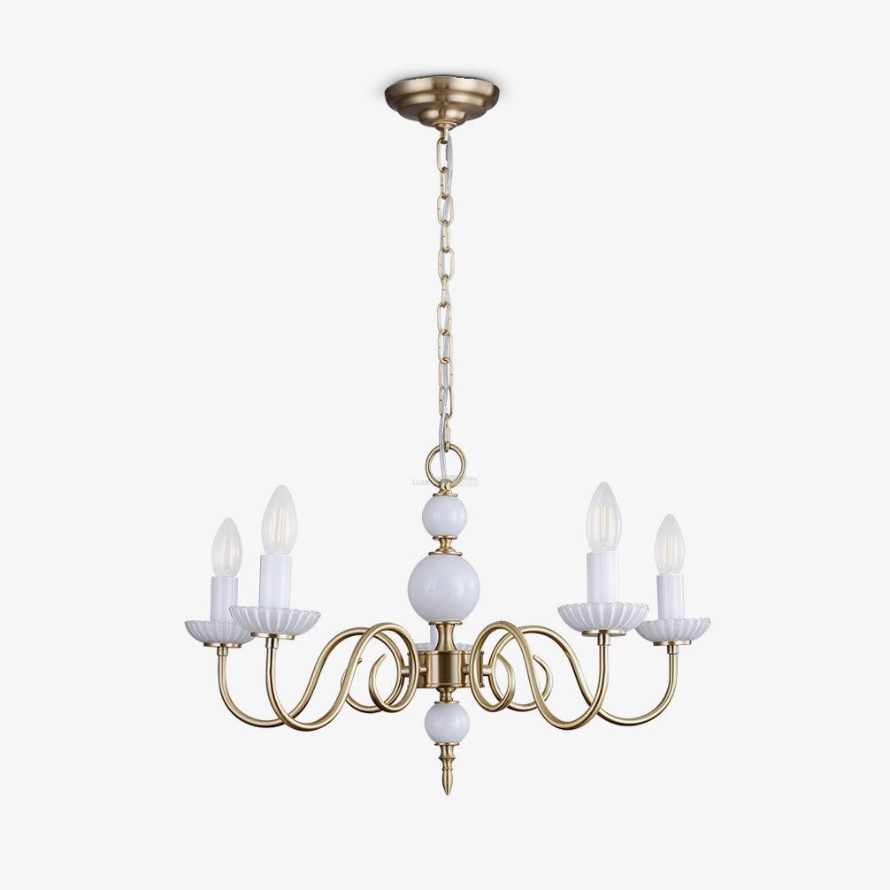 Candle Style Carlita Chandelier with 3/5 heads - Candle-1-Luxehomezone
