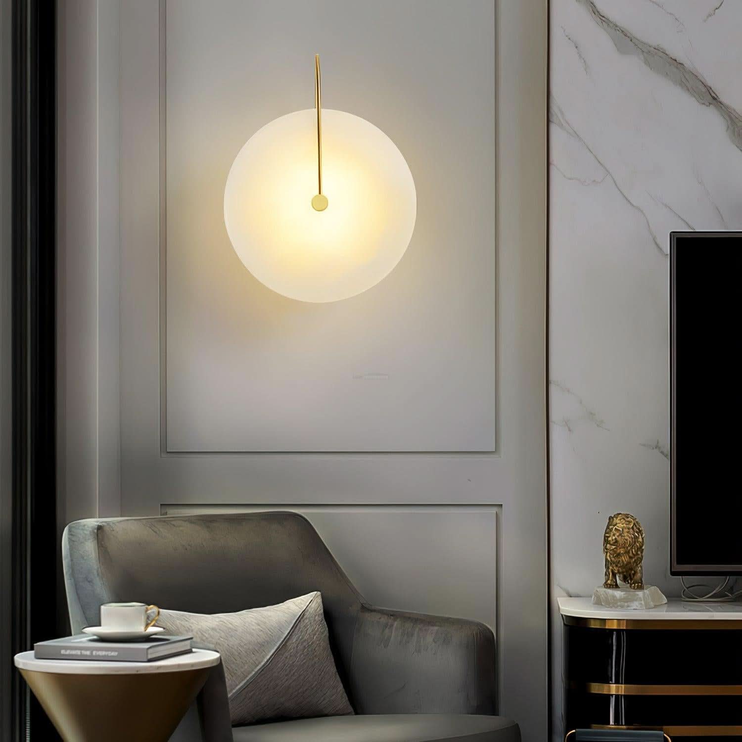 Alabaster LED Wall Lamp 6''/8''/10''/12'' - Luxehomezone
