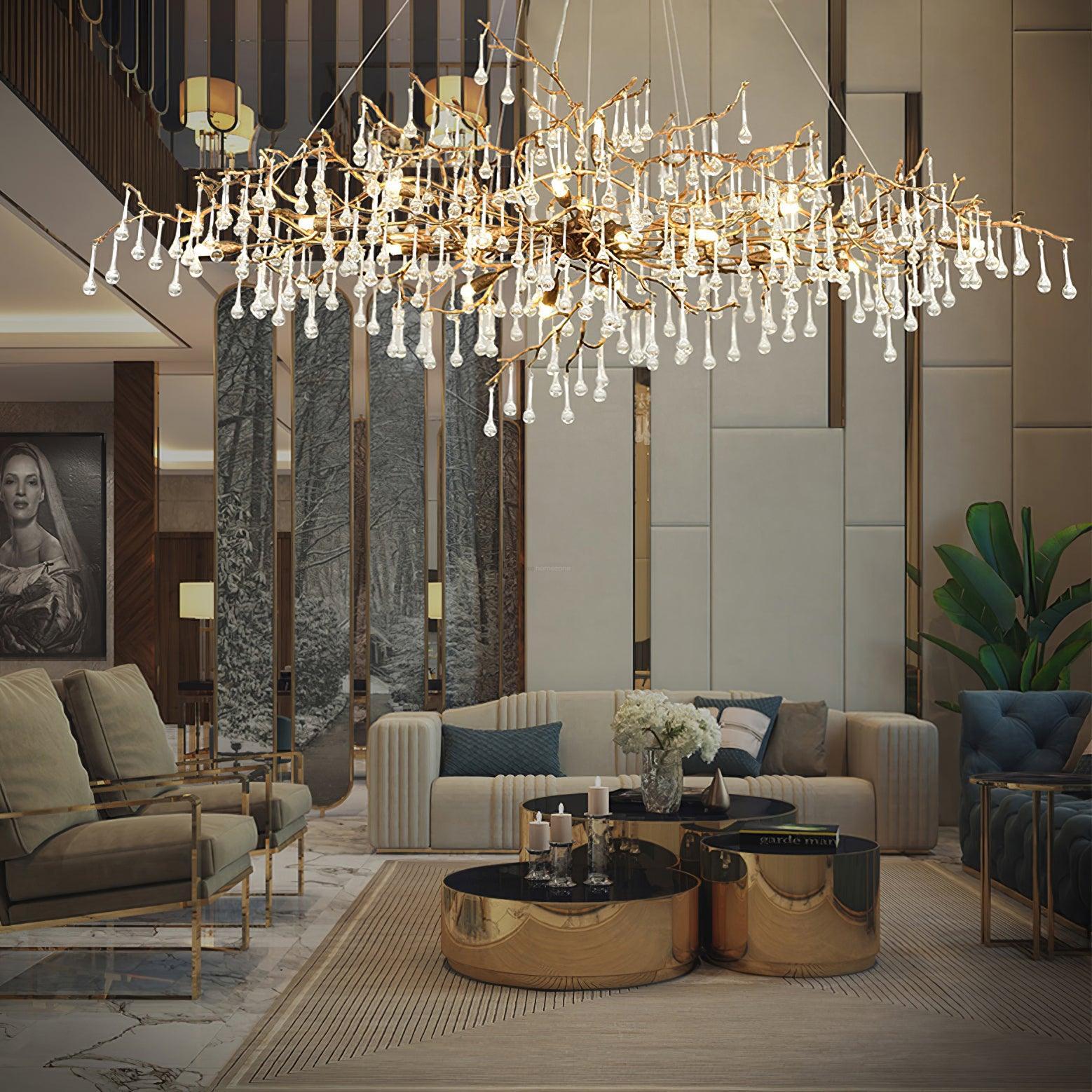 Bijou Tear Drop Style Chandelier - Luxehomezone