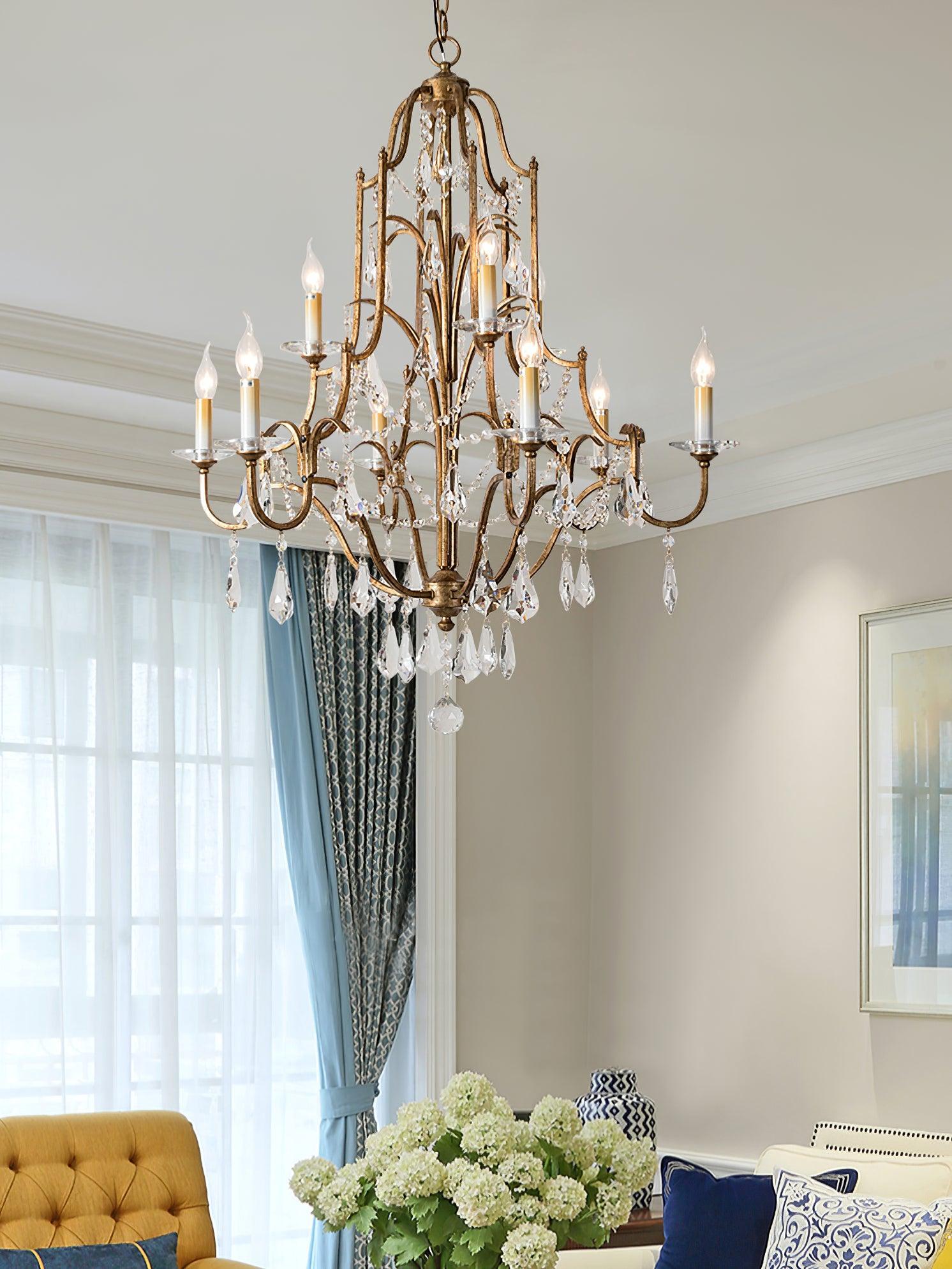 Candle Style Valentina Chandelier with 4/6/12/15 heads - Candle-1-Luxehomezone