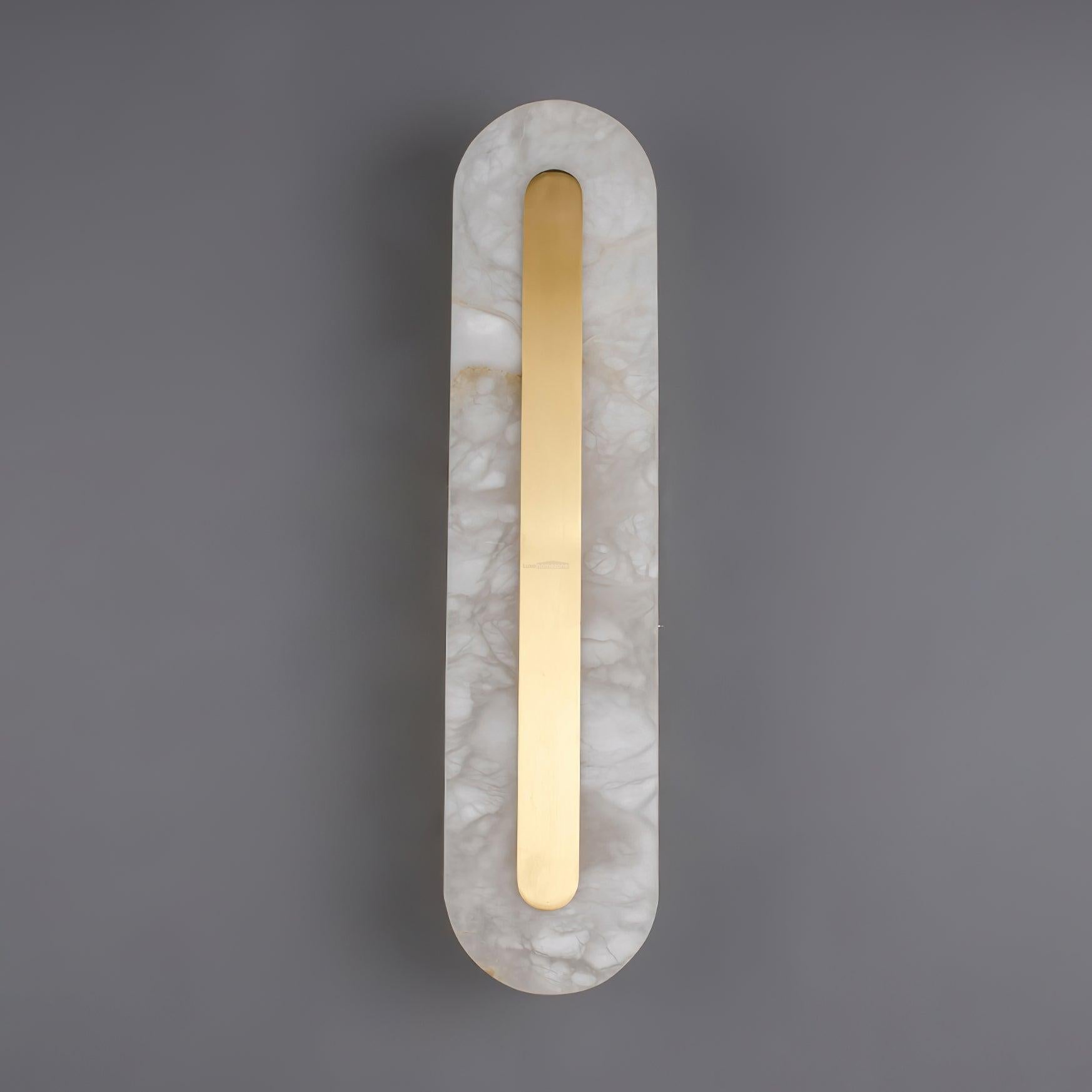 Alabaster Rounded Wall Sconce - Alabaster, Alabaster Wall Lamp-1-Luxehomezone