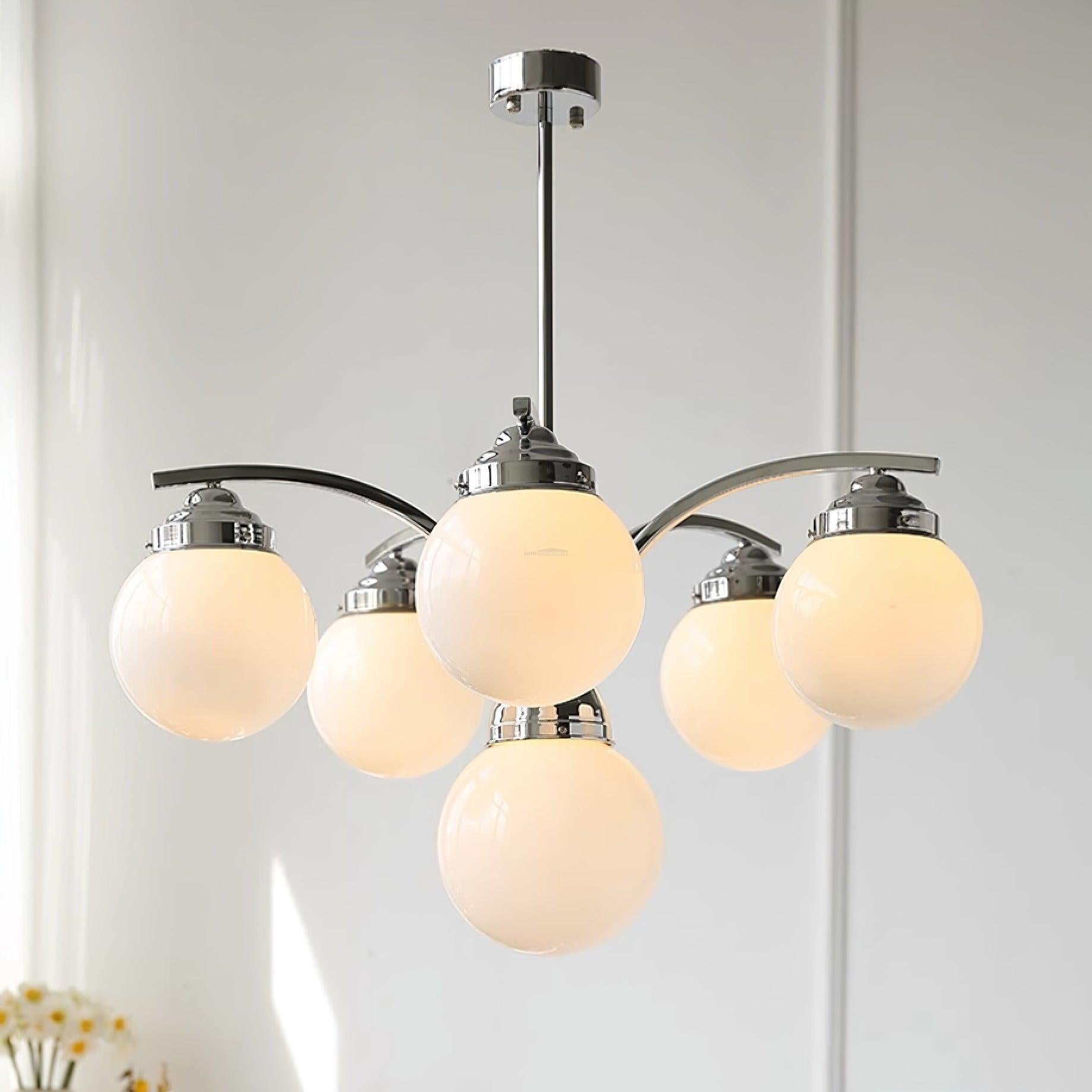 Pink Salamanca Chandelier with 4/6 heads - Glass Chandelier, Persimmon-1-Luxehomezone
