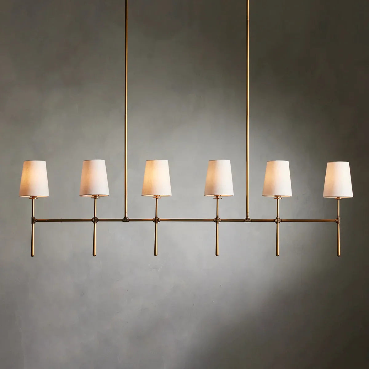 Art Fabric Lamp Shade Rhode Linear Chandelier 50" 62" - Chandelier, Ins Review, Rhode Series- Chandelier1-Luxehomezone