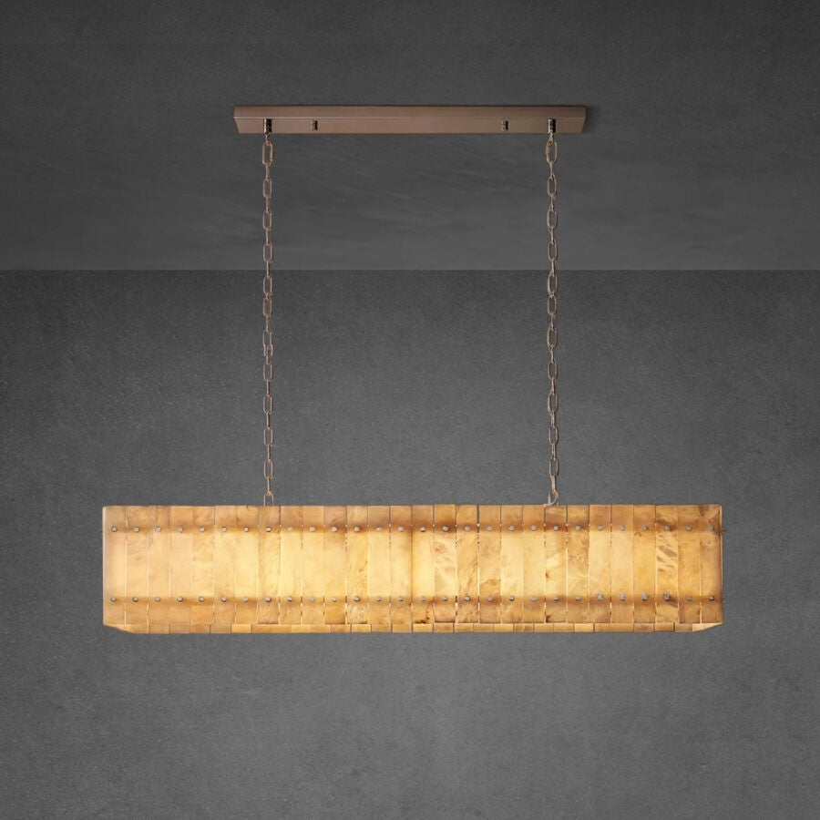 Lux Alabaster Linear Chandelier 54″