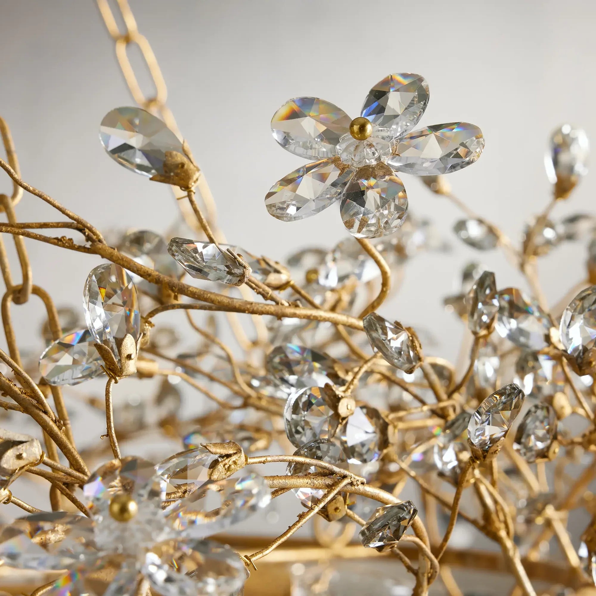 Crystal Flowers Fiore Crown Chandelier - All Products, Bedroom, Best Sellers, Branch, Chandelier, Dinner Room, Fiore Series, Kitchen- Chandelier1-Luxehomezone