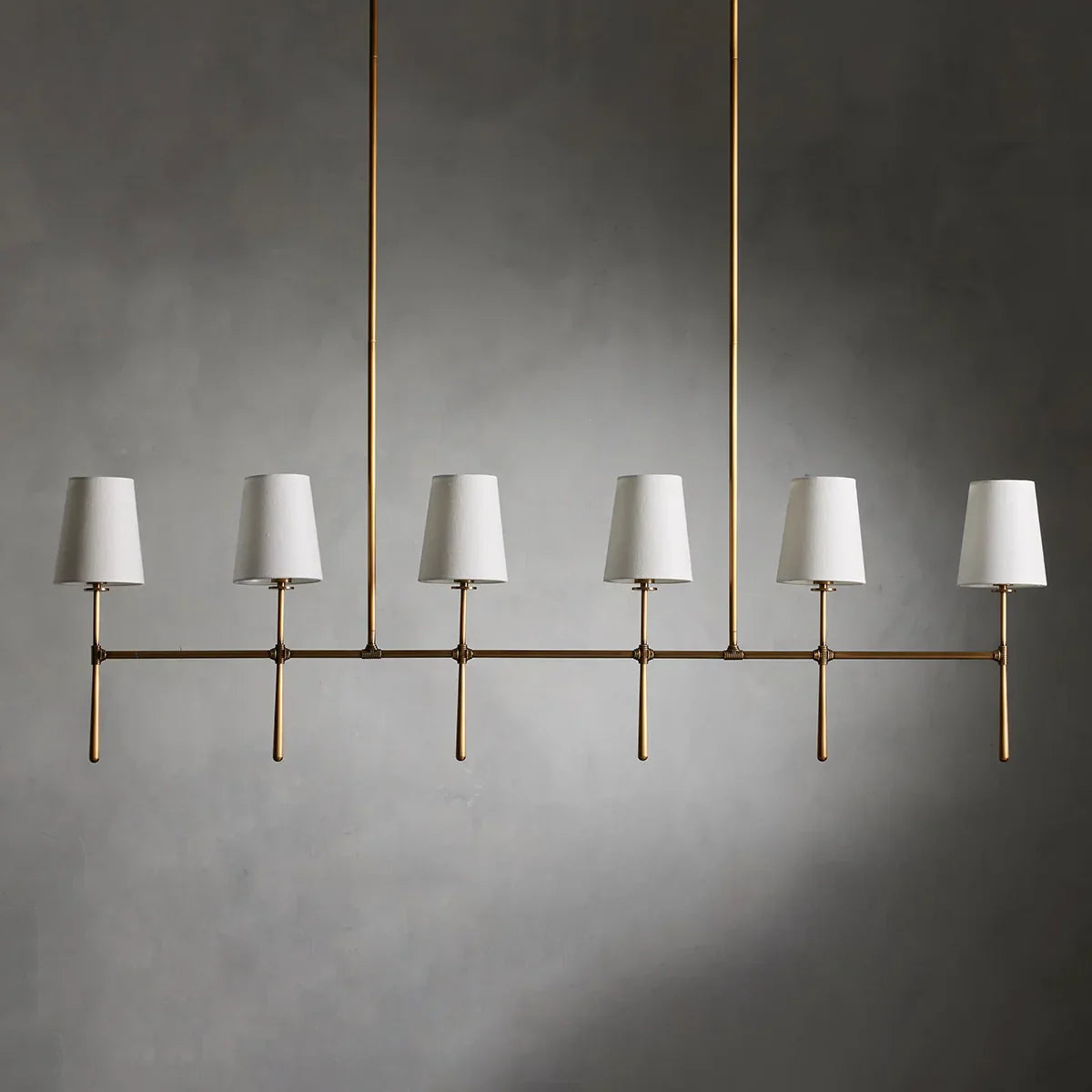 Art Fabric Lamp Shade Rhode Linear Chandelier 50" 62" - Chandelier, Ins Review, Rhode Series- Chandelier1-Luxehomezone