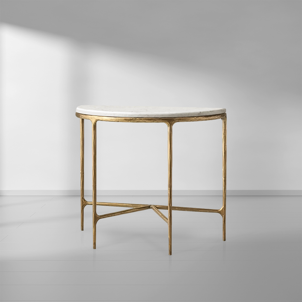 Thaddeus Semi-Circle Marble Console Table