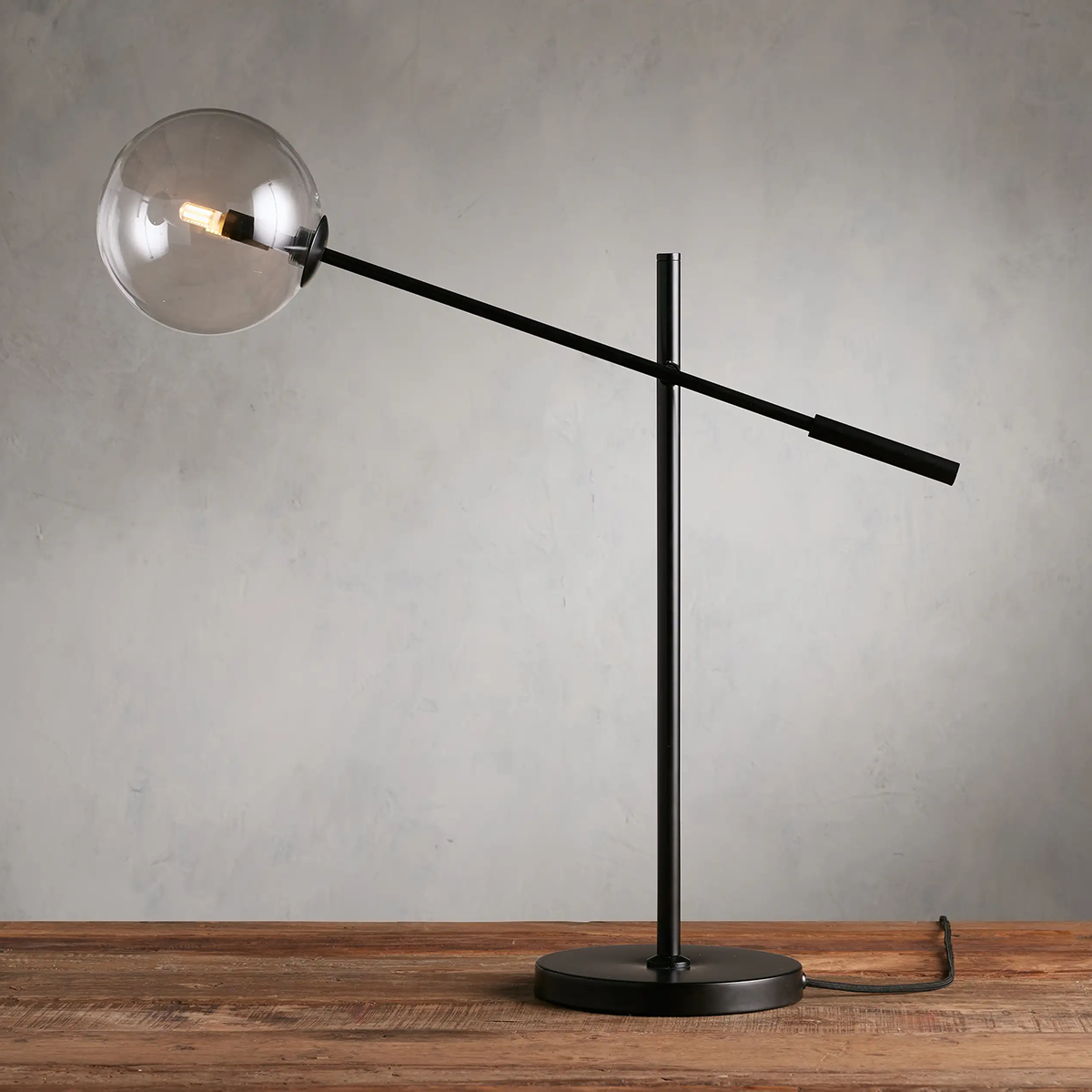 Moder Apollo Glass Ball Task Table Lamp - All Products, Moder Apollo Series, Table Lamps- Table Lamp1-Luxehomezone