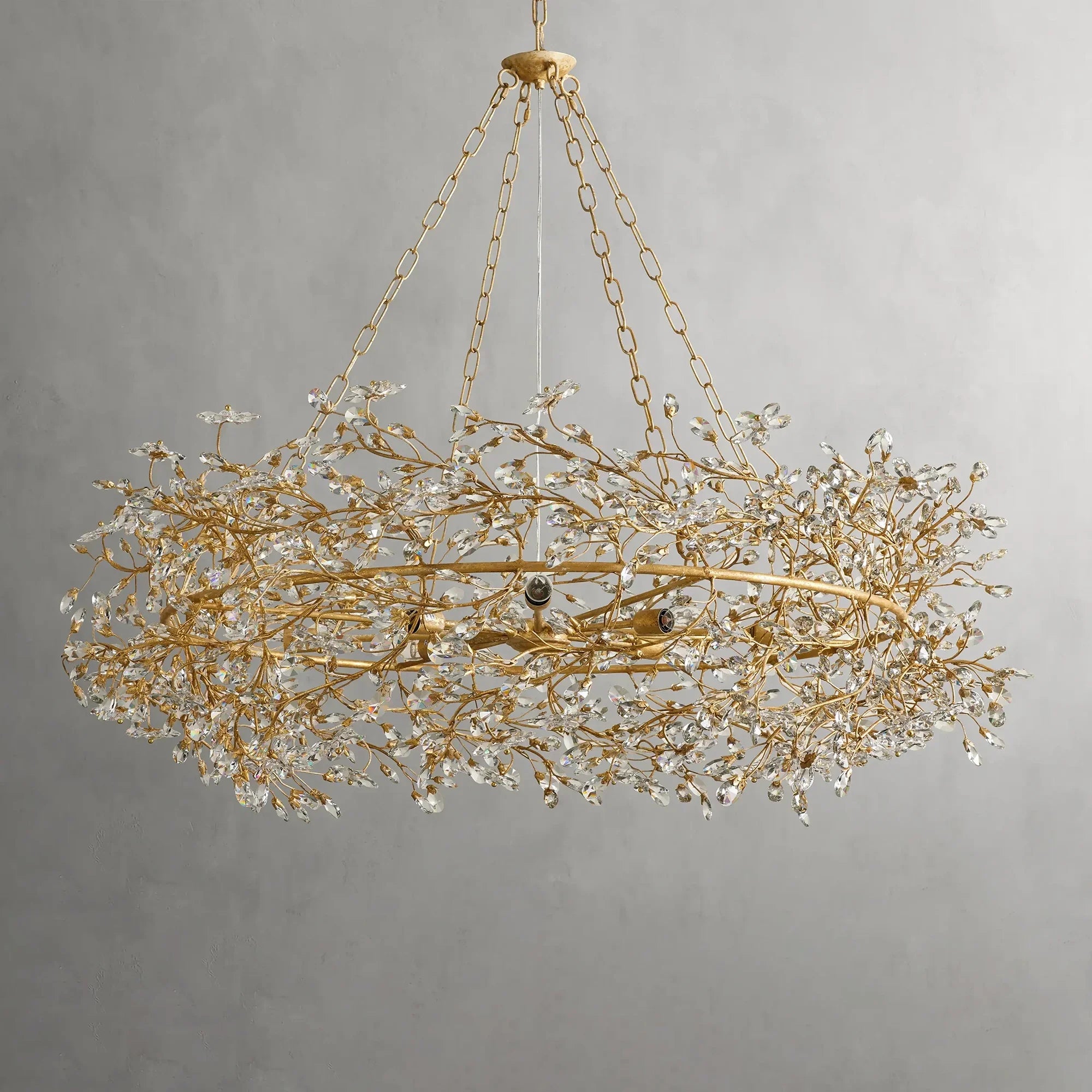 Crystal Flowers Fiore Crown Chandelier - All Products, Bedroom, Best Sellers, Branch, Chandelier, Dinner Room, Fiore Series, Kitchen- Chandelier1-Luxehomezone