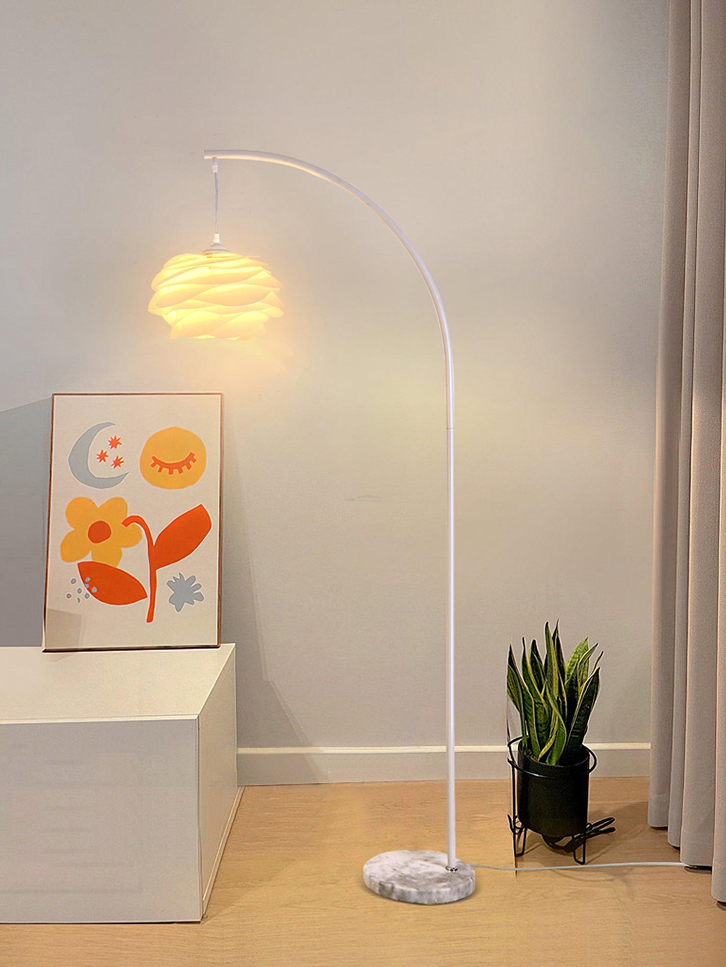 Linterna Arch Floor Lamp ∅ 27.6″ - White-1-Luxehomezone