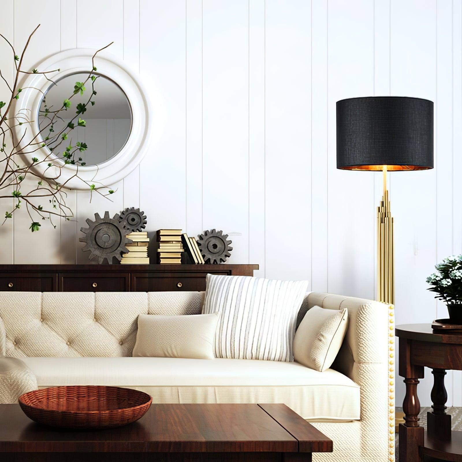 Rubell Floor Light  ∅ 17.7″ - Gold&Black-1-Luxehomezone