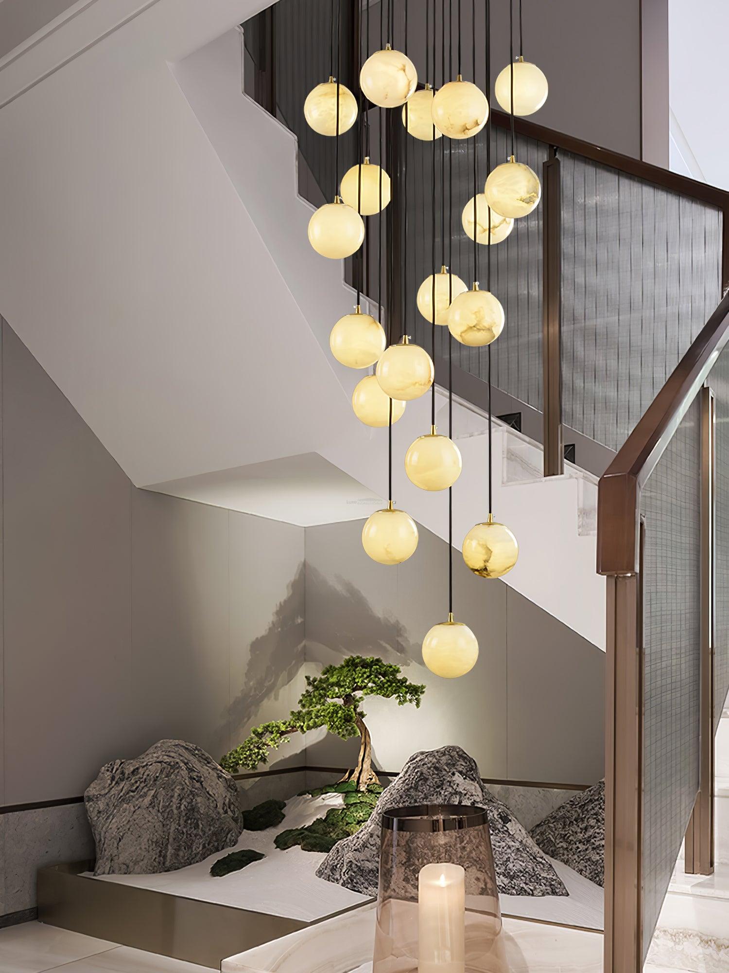 Alabaster Balls Cluster Chandelier with 3/5/7/9/16/18 heads - Luxehomezone