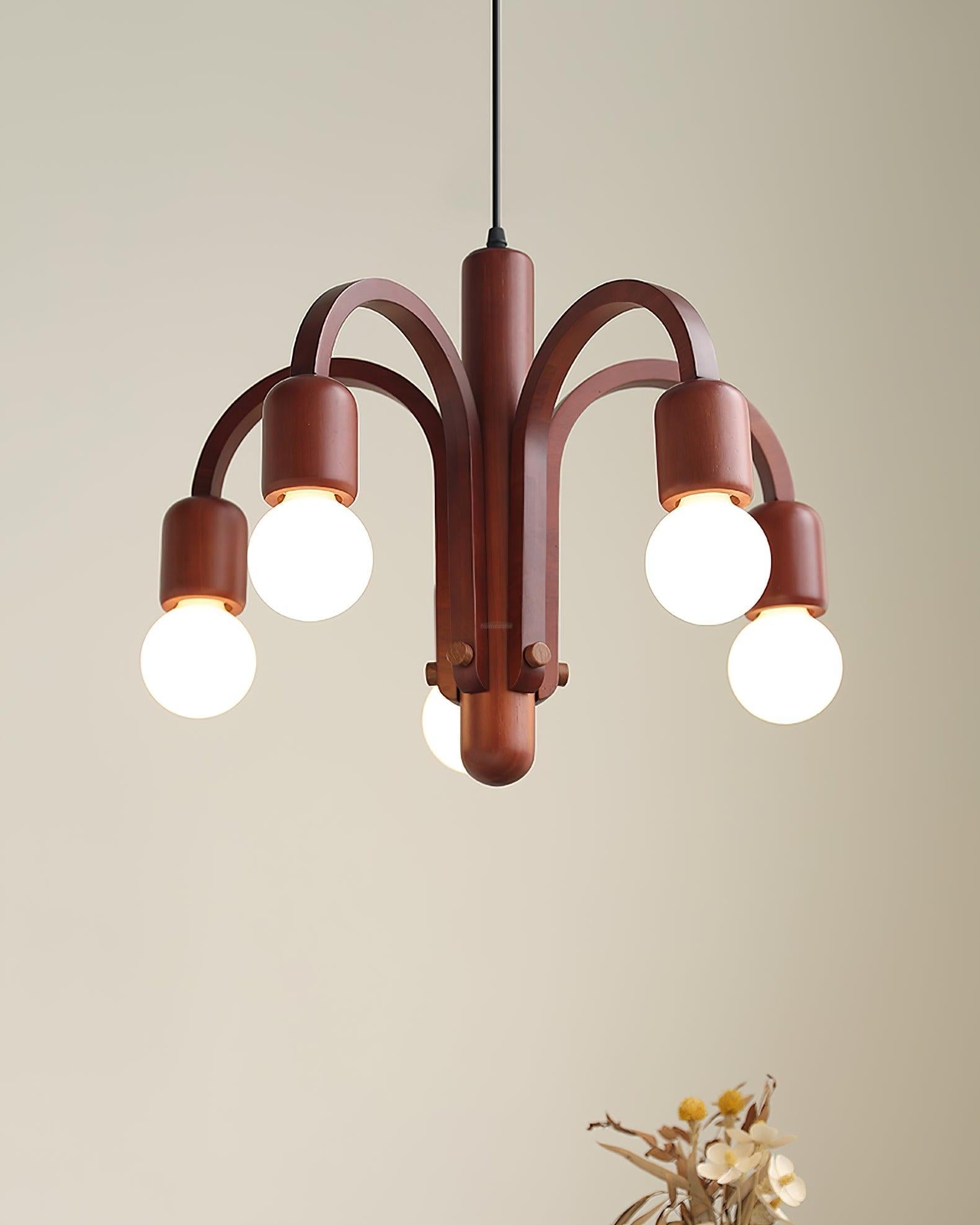 Candela Teak Chandelier Φ 19.6″ - Bend-1-Luxehomezone
