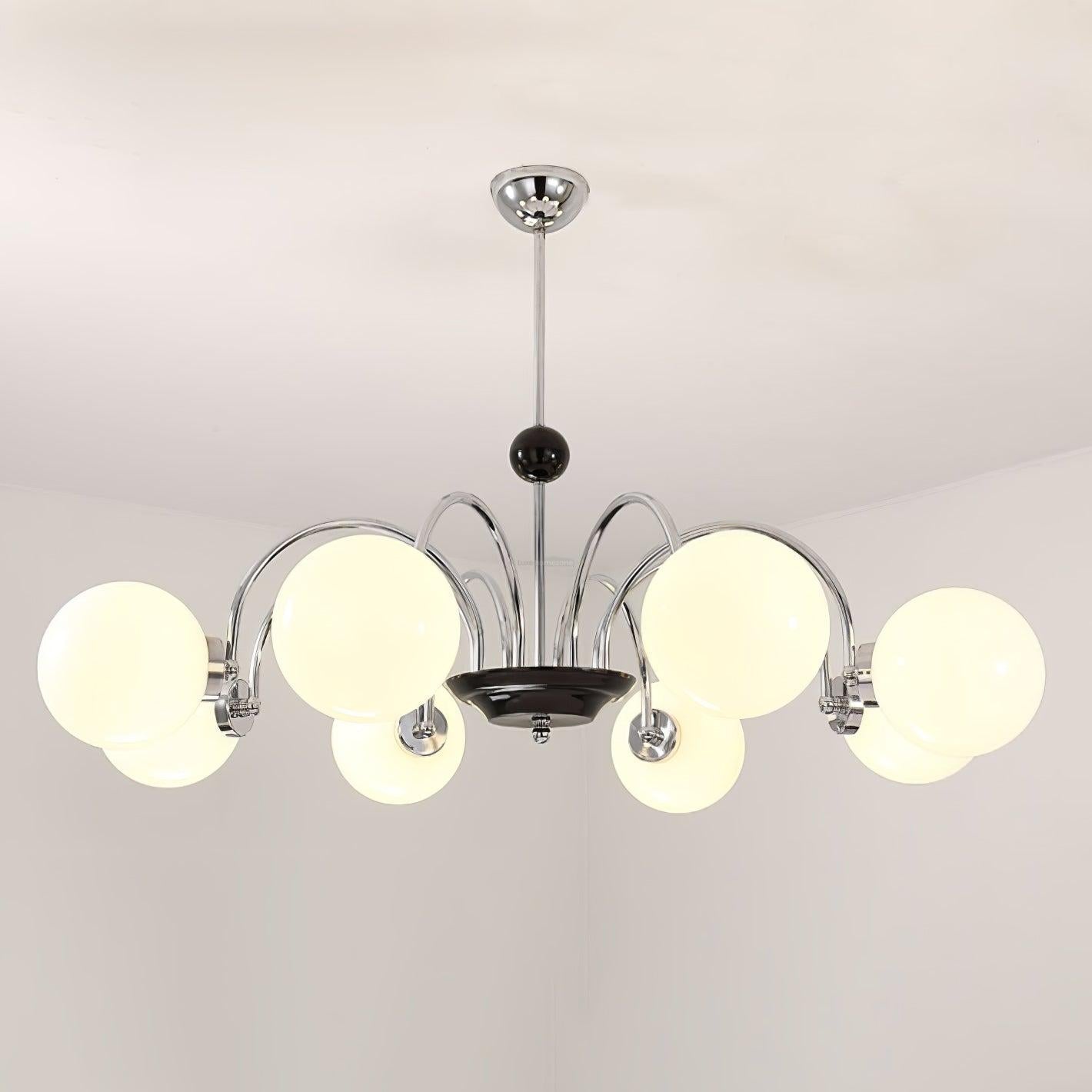 Yisu Glass Globe Chandelier with 3/4/5/6/8 heads - Bend, Marshmallow Chandelier, Optimized-1-Luxehomezone