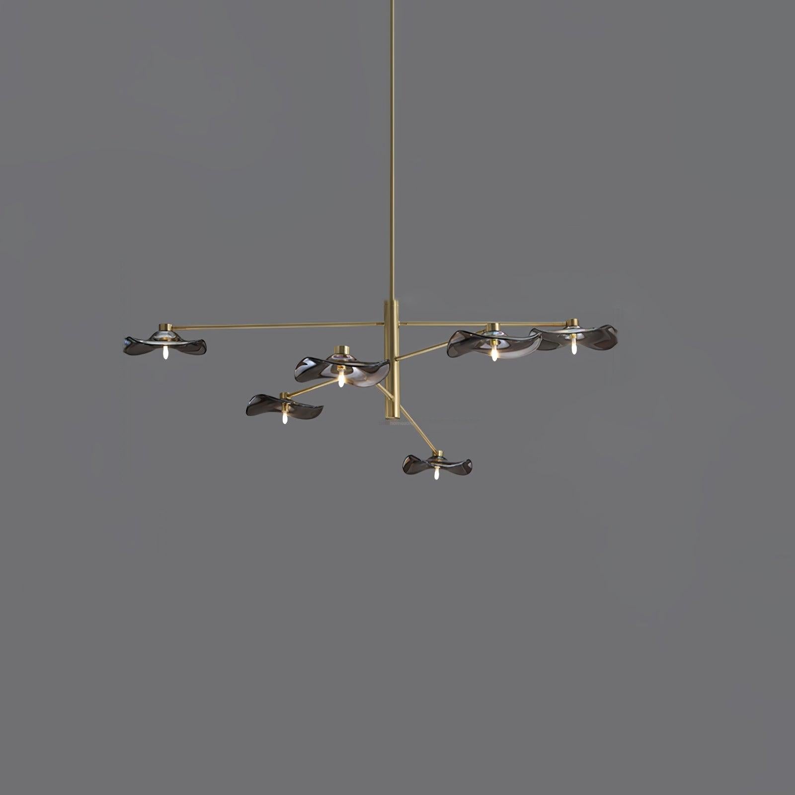 Lotus Leaves Glass Chandelier 39.4''/47.2'' - Lotus Leaf-1-Luxehomezone