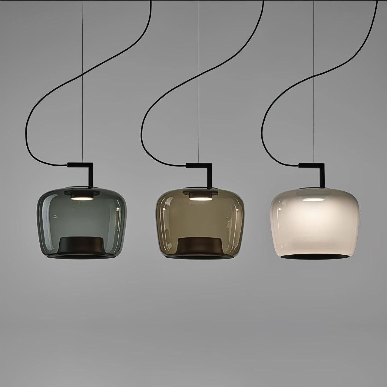 Doppelte Pendant - Art Glass-1-Luxehomezone
