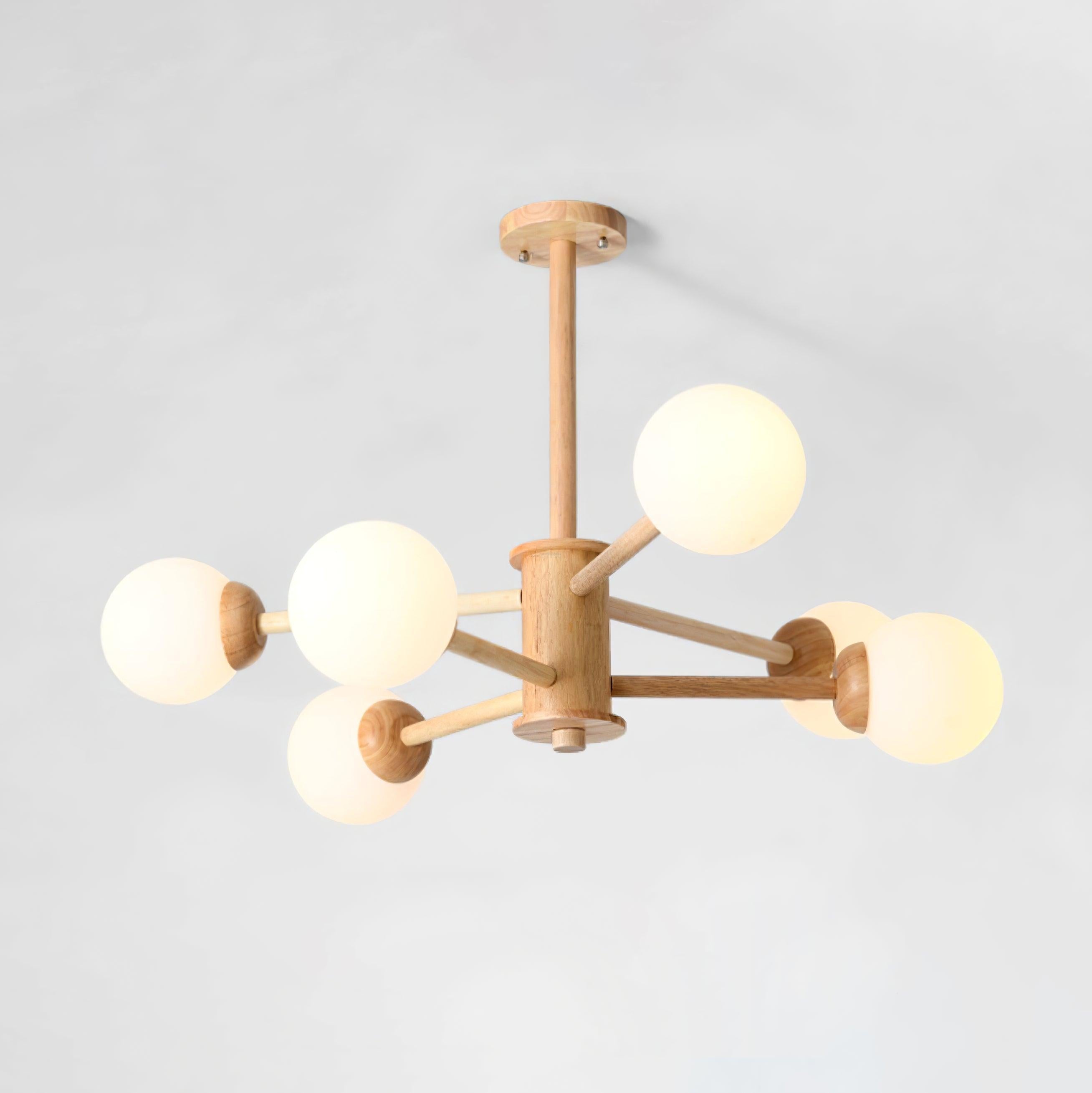 Kozan Wooden Chandelier with 6/8/10/12 heads - Frown-1-Luxehomezone