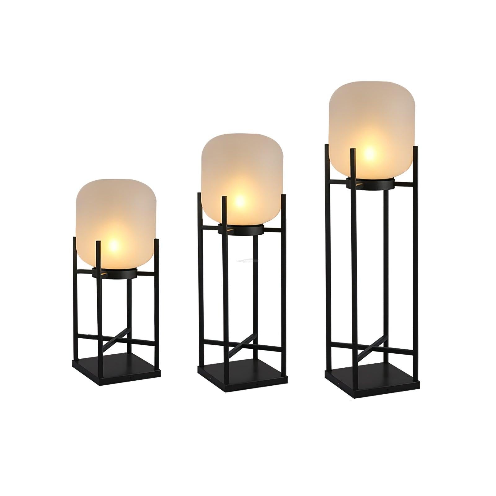 Lantern Solar Floor Lamp for Outdoor - Cube-1-Luxehomezone