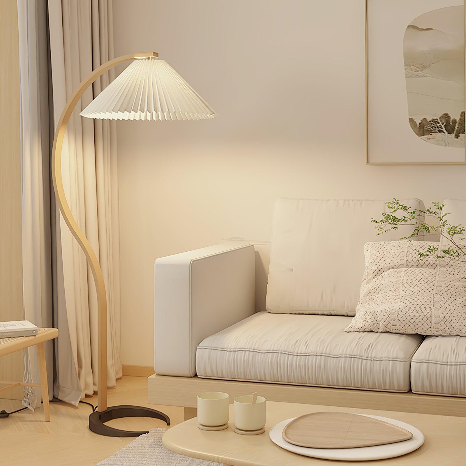 Caprany Floor Lamp - Drapery-1-Luxehomezone