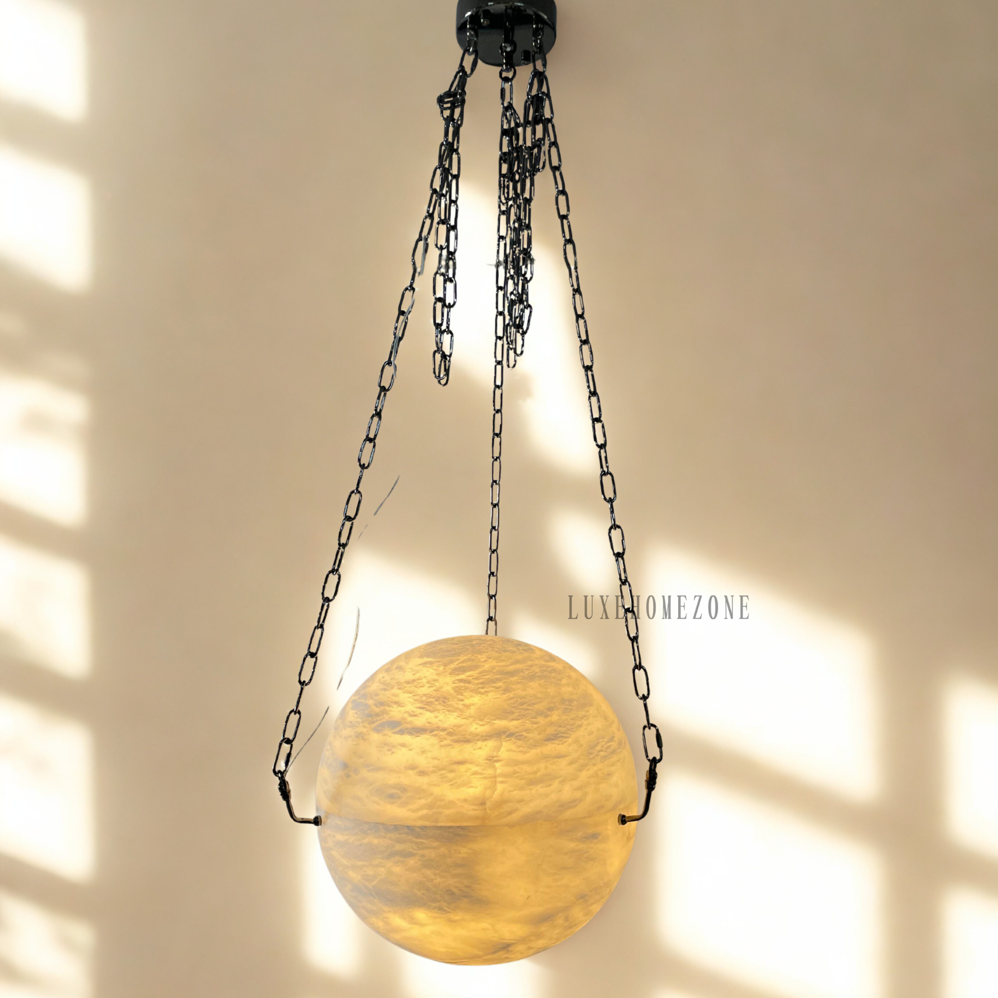 Bosso Alabaster Ball Sphere Pendant Light 11" 22"