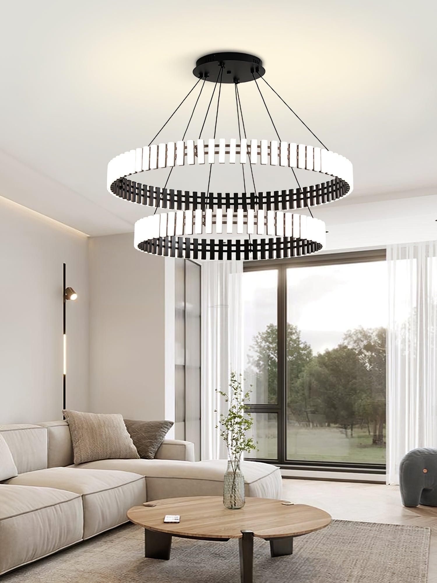 Hanging LED Chandelier ∅ 15.7″ - ring-1-Luxehomezone