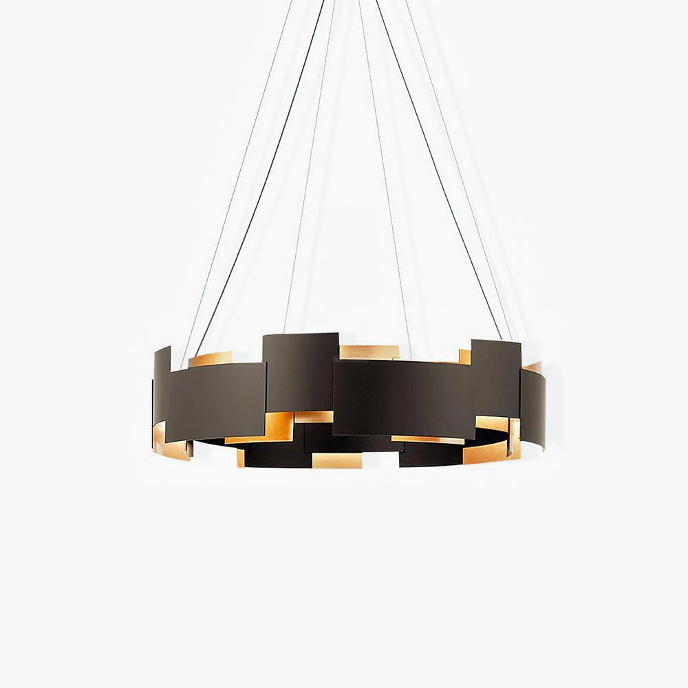 Kichler Oval Chandelier ∅ 23.6″ - Black & Gold-1-Luxehomezone
