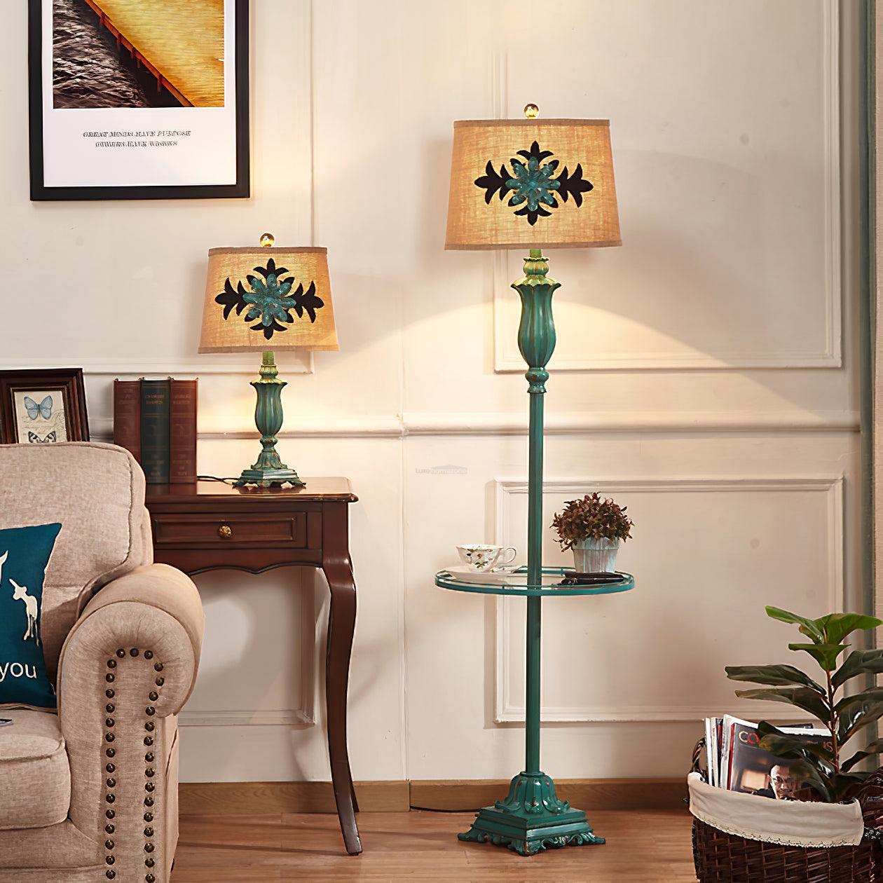 Lark Floor Lamp ∅ 16.5″ - Drapery-1-Luxehomezone