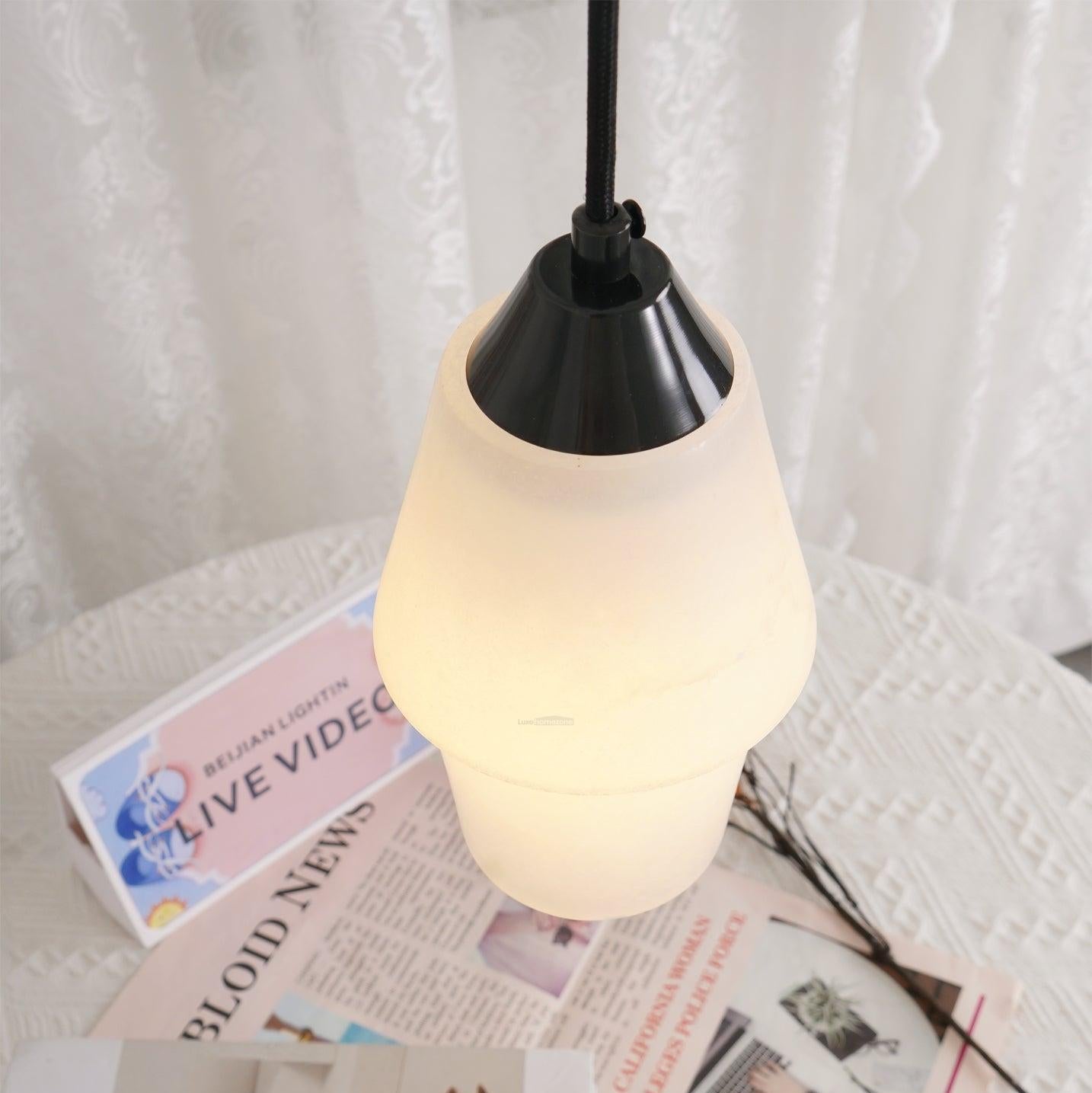 TEN MA DO Alabaster Pendant Light - Alabaster, Alabaster Pendant-1-Luxehomezone
