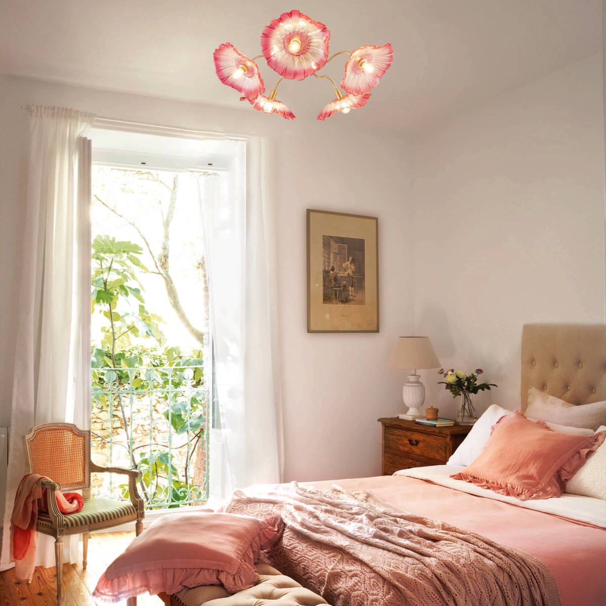 Lotus Leaf Glass Ceiling Lamp ∅ 31.5″/39.4'' - Luxehomezone