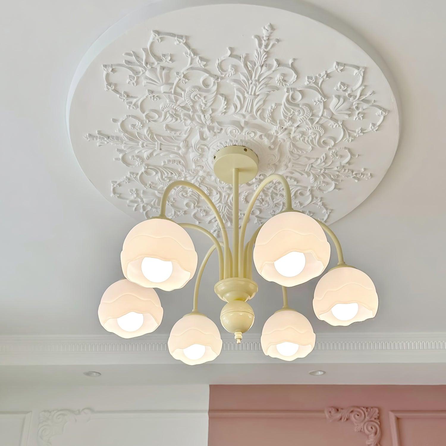 Creamy Chandelier with 5/6/8 heads - Zahara-1-Luxehomezone