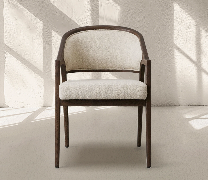 Artmee Upholstered Back Dining Arm Chair