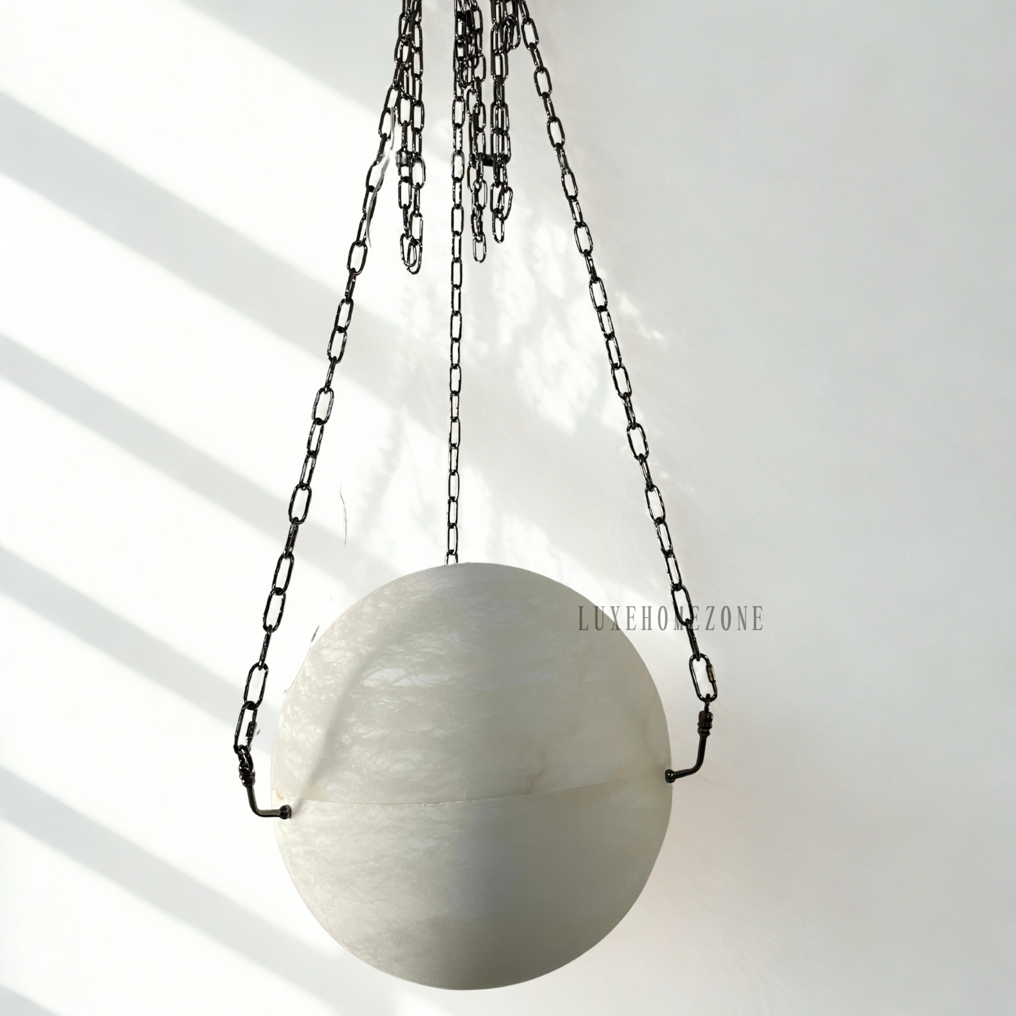 Bosso Alabaster Ball Sphere Pendant Light 11" 22"