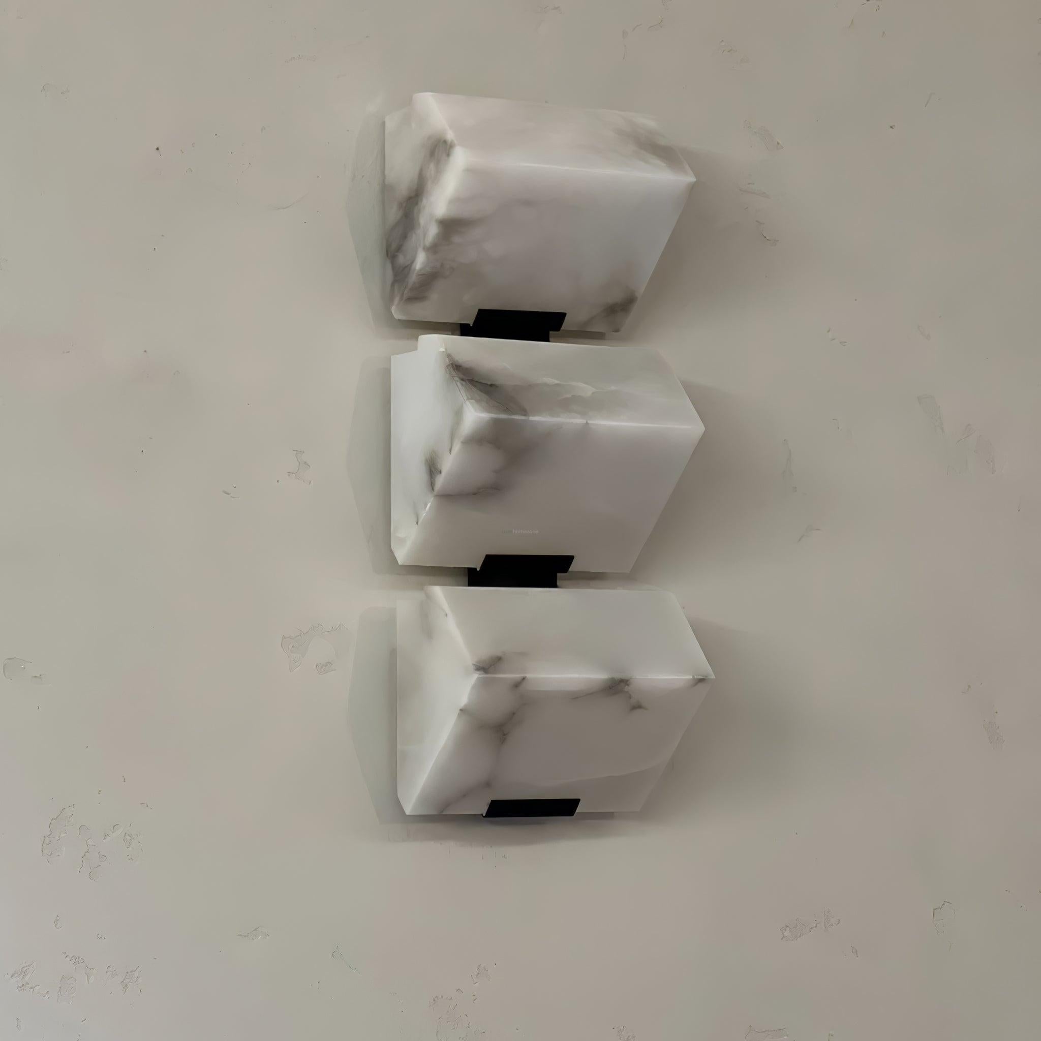 Alabaster Staircase Wall Sconce - Alabaster, Alabaster Wall Lamp-1-Luxehomezone